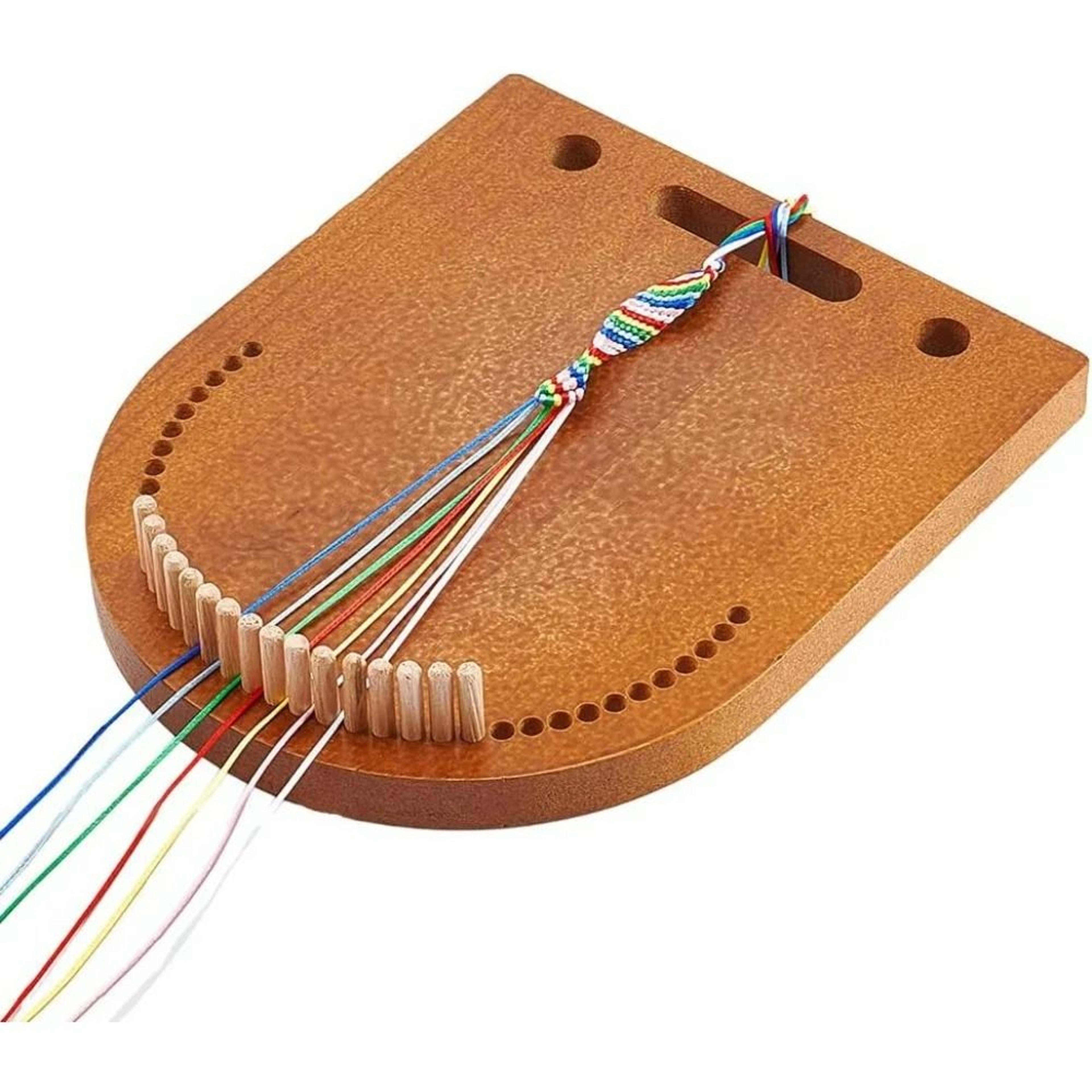 wooden bracelet maker jig kit for multicord knitting braiding and friendship jewelry