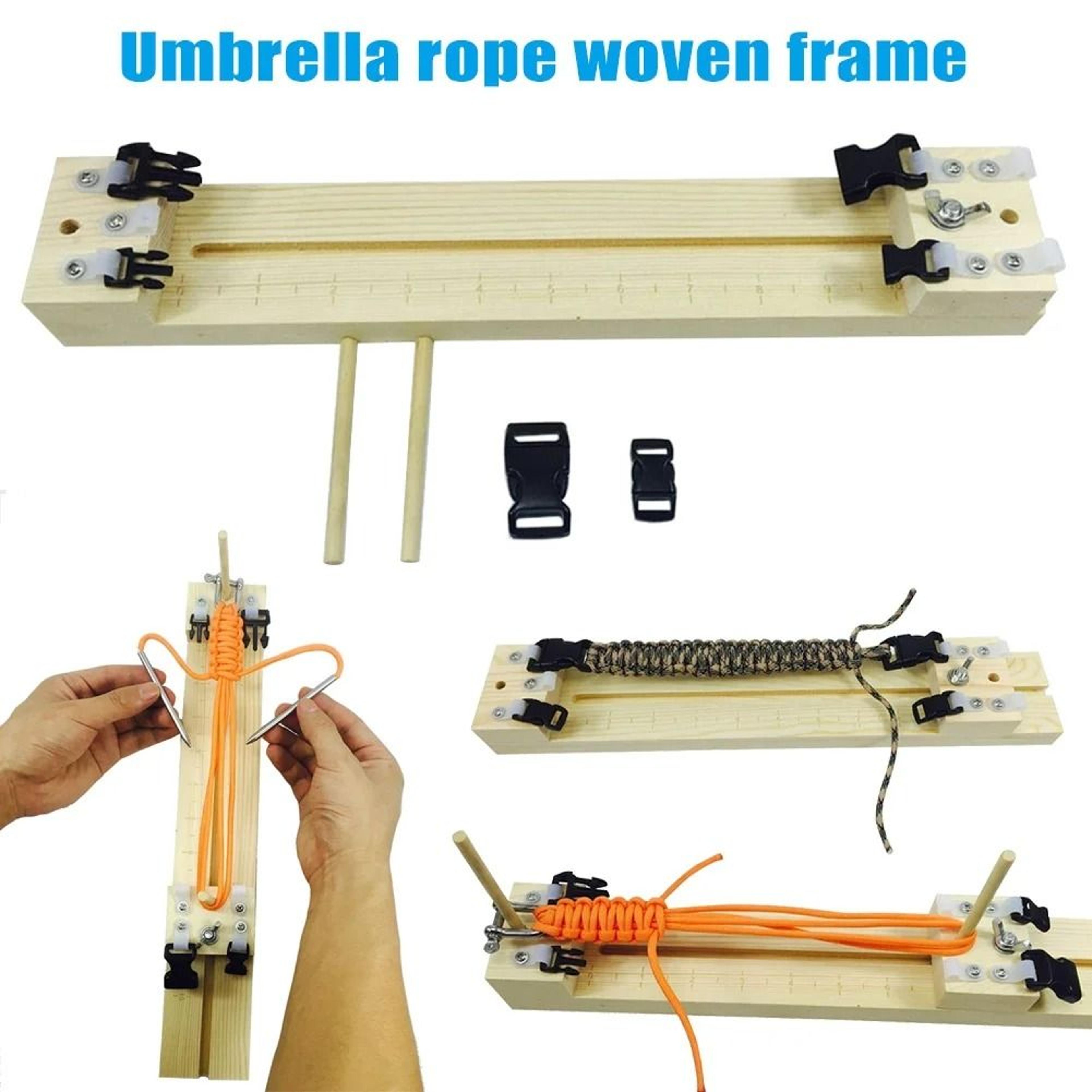 adjustable wooden paracord bracelet maker jig and umbrella rope knitting tool