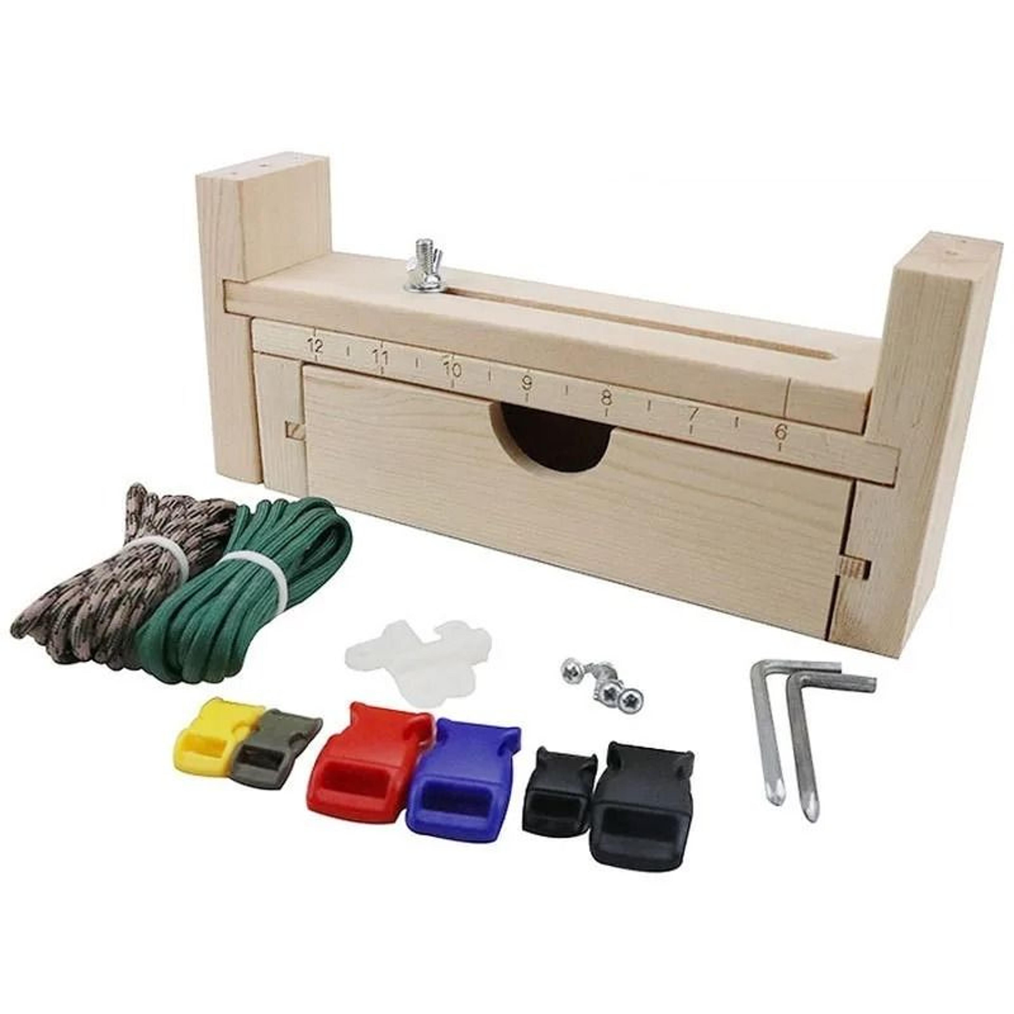 adjustable wooden paracord bracelet jig set and rope weaving workbench platform