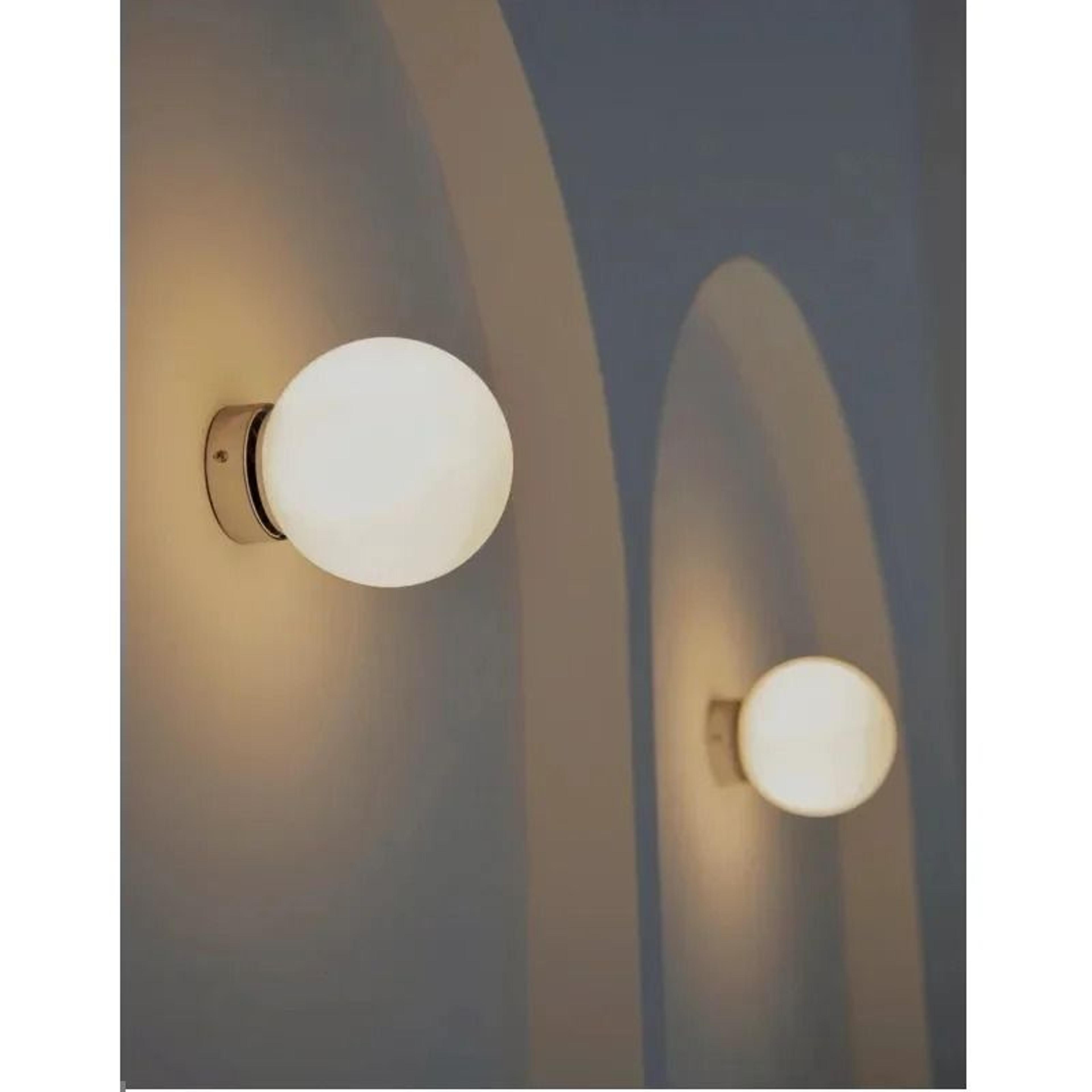 modern spherical plastic led wall sconce lamp for bedroom, living room, and hallway