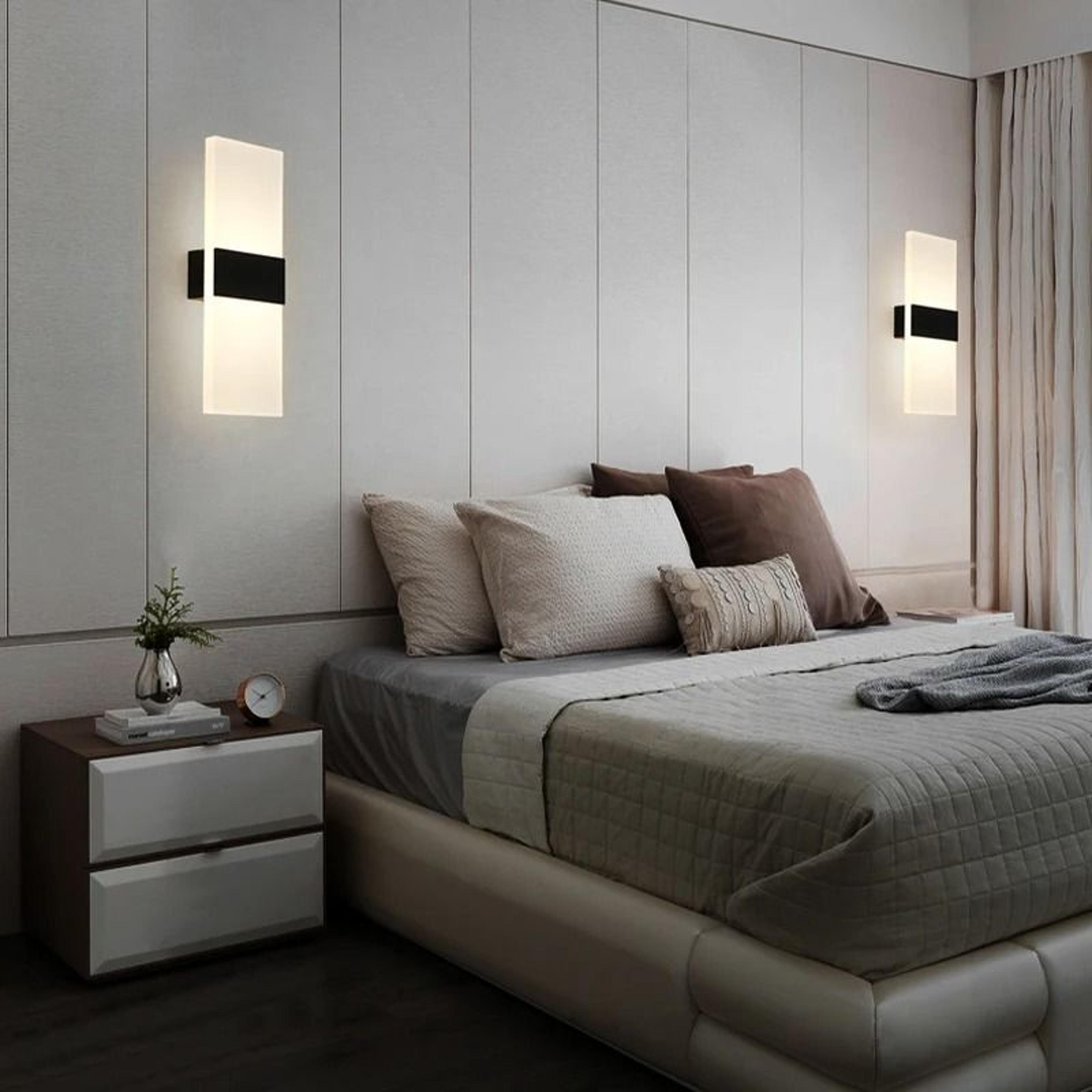 contemporary dual voltage minimalist led wall sconce for bedroom, living room, balcony, and corridor