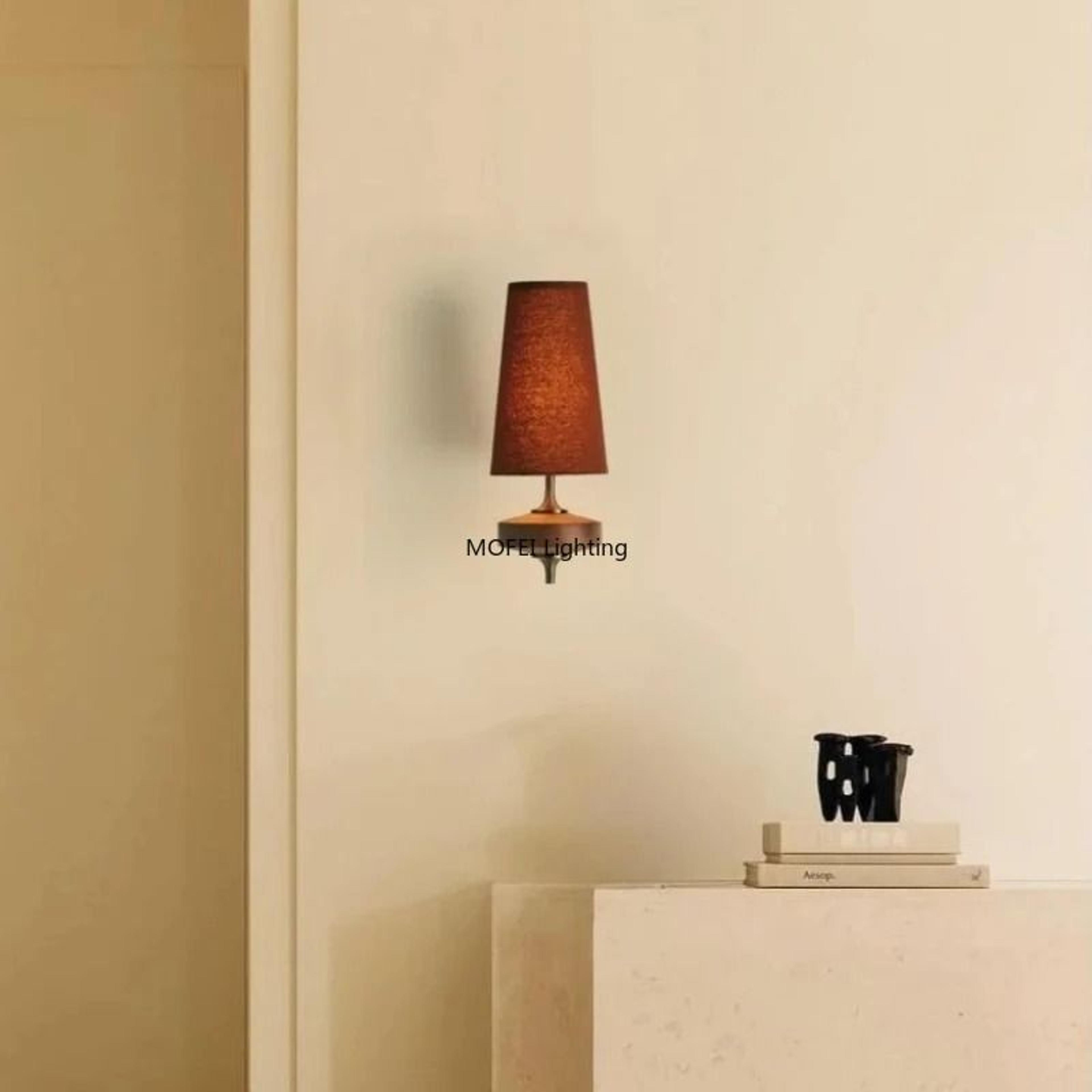 modern fabric led wall lamp for bedroom bedside, living room, and nordic creative home decor