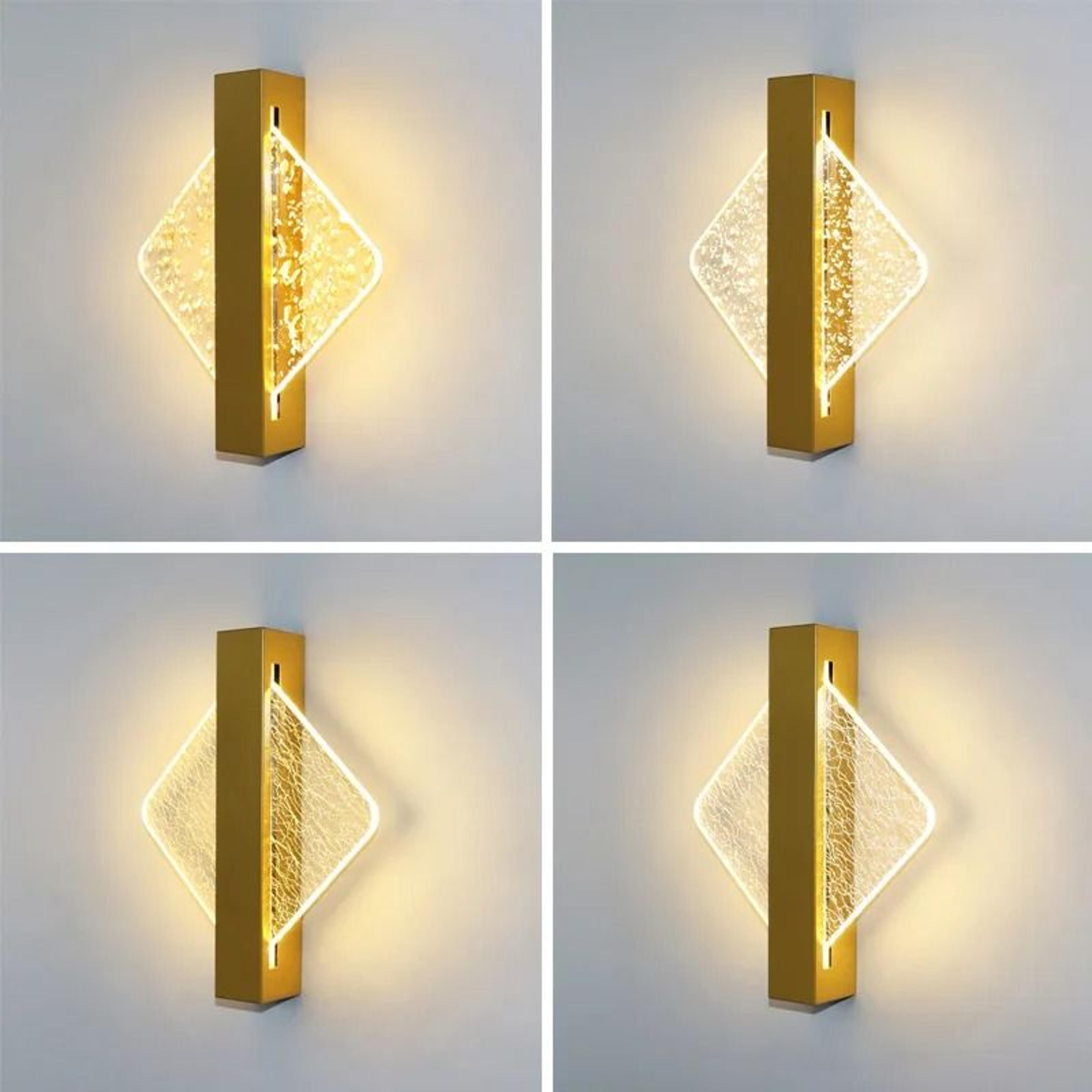 modern minimalist acrylic led wall lamp sconce for living room, bedroom bedside, and background wall