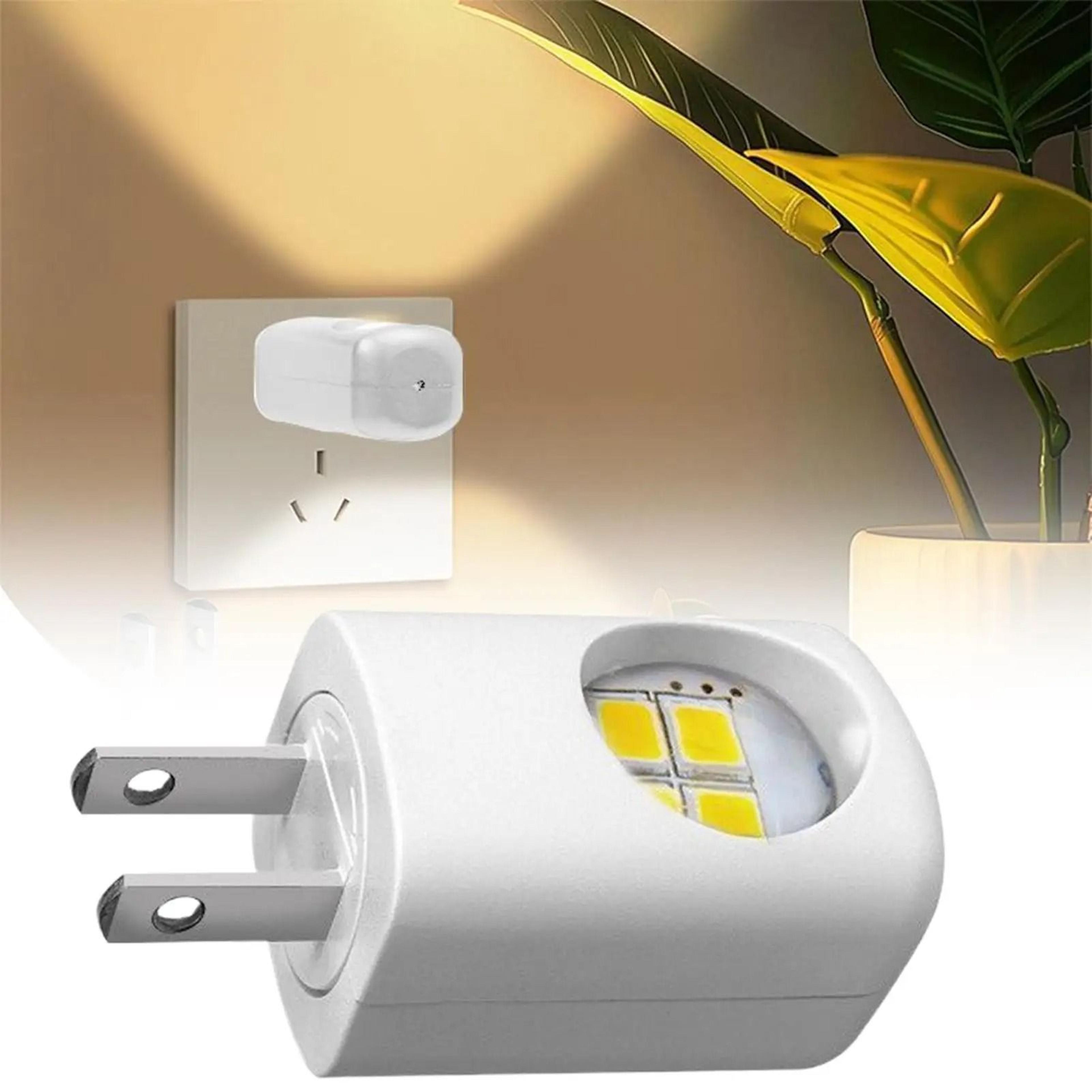 compact led plug in night light with dusk to dawn sensor