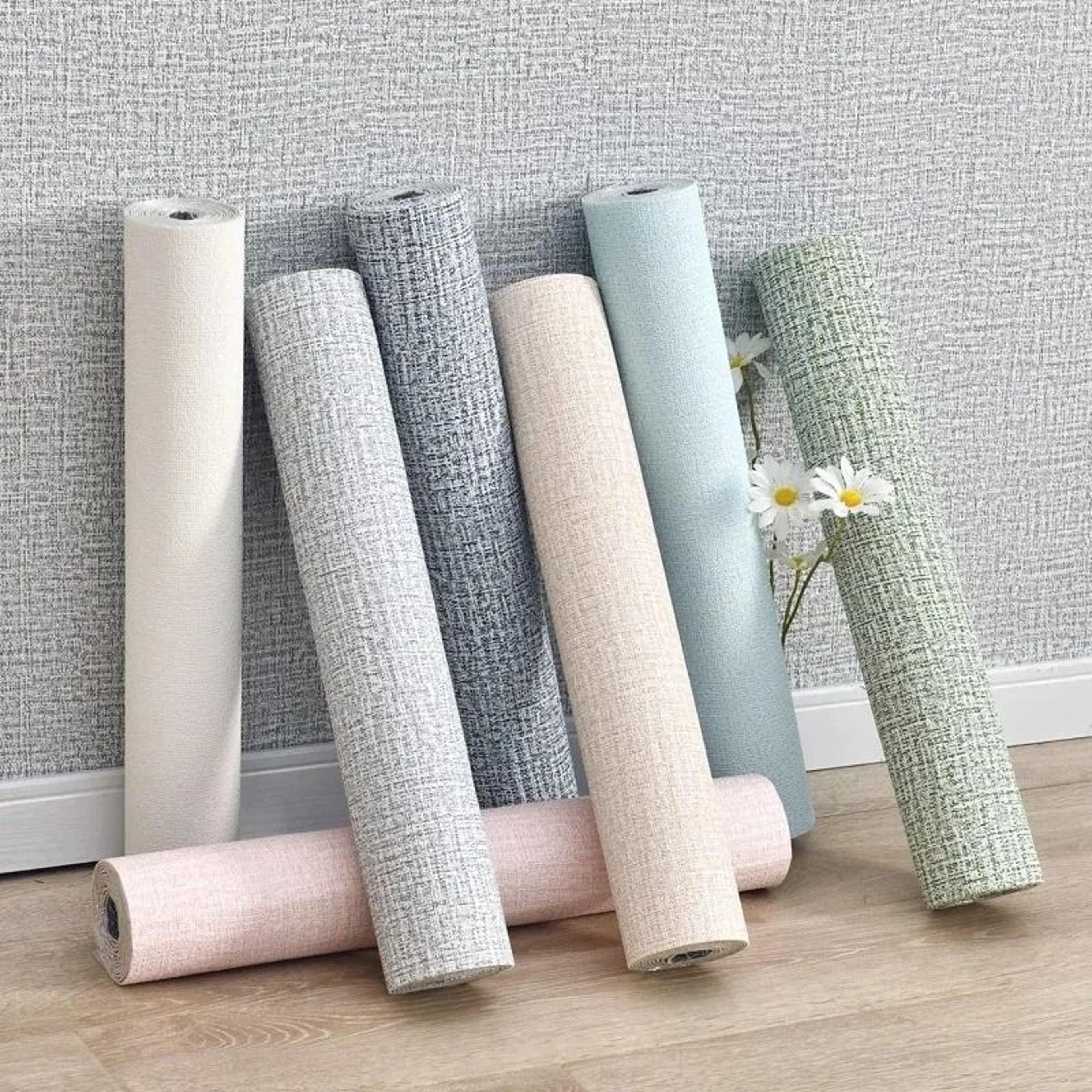 modern linen foam 3d wallpaper self adhesive waterproof for living room and bedroom