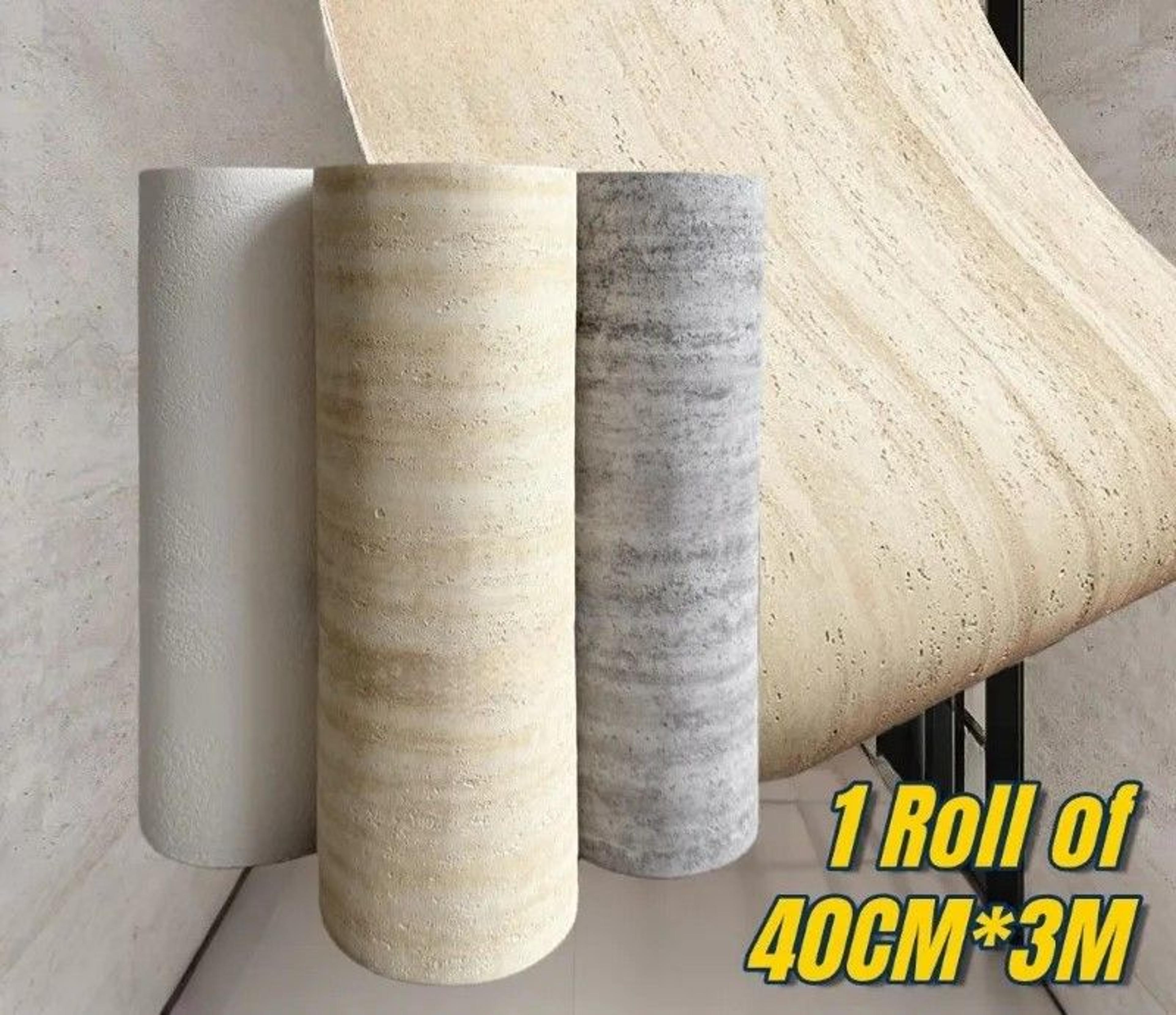 imitation travertine 3d soft faux stone self adhesive wallpaper thicken peel and stick wall sticker
