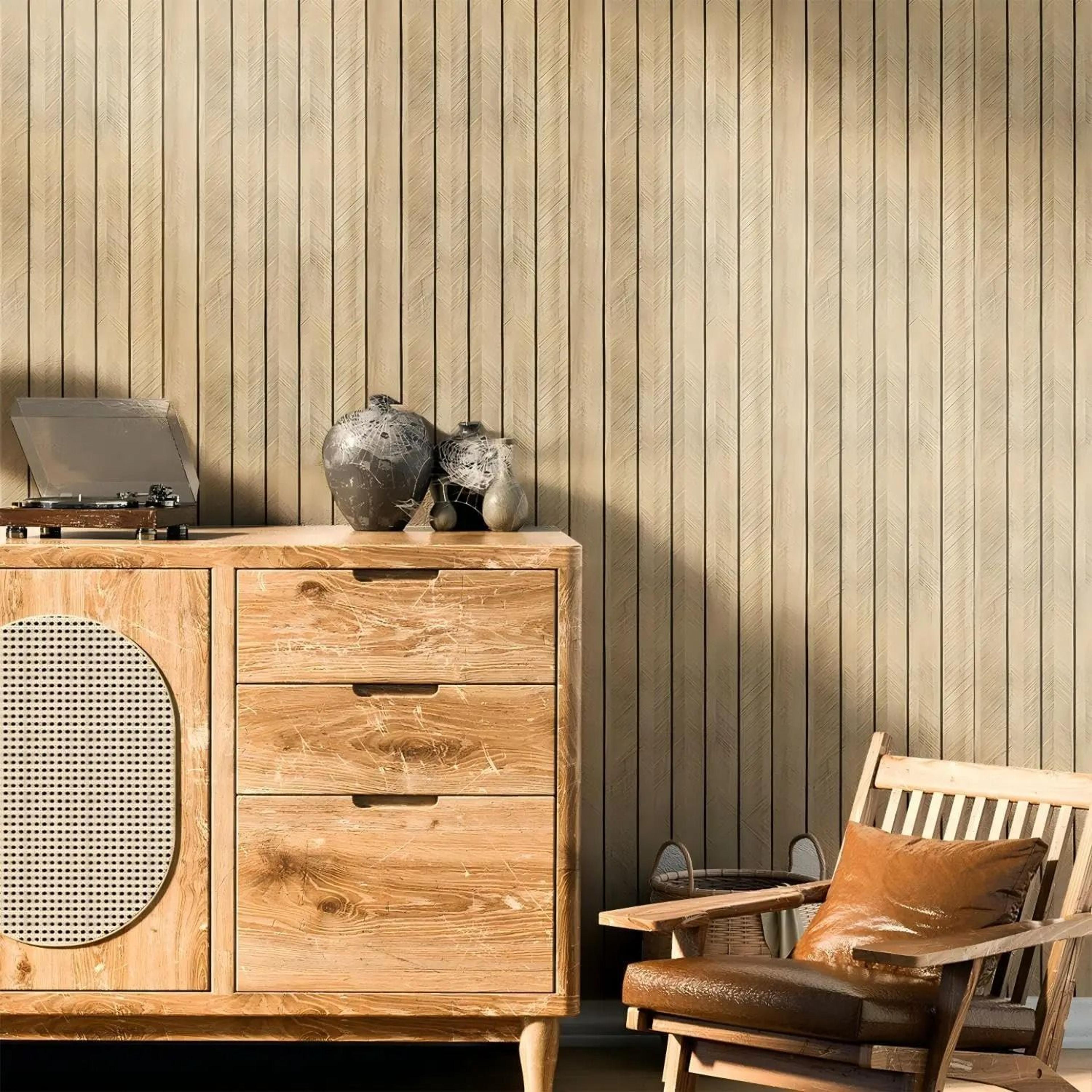 wood grain slat wall panel self adhesive wall sticker thickened resistant pvc slat wallpaper foam paneling for wall ceil