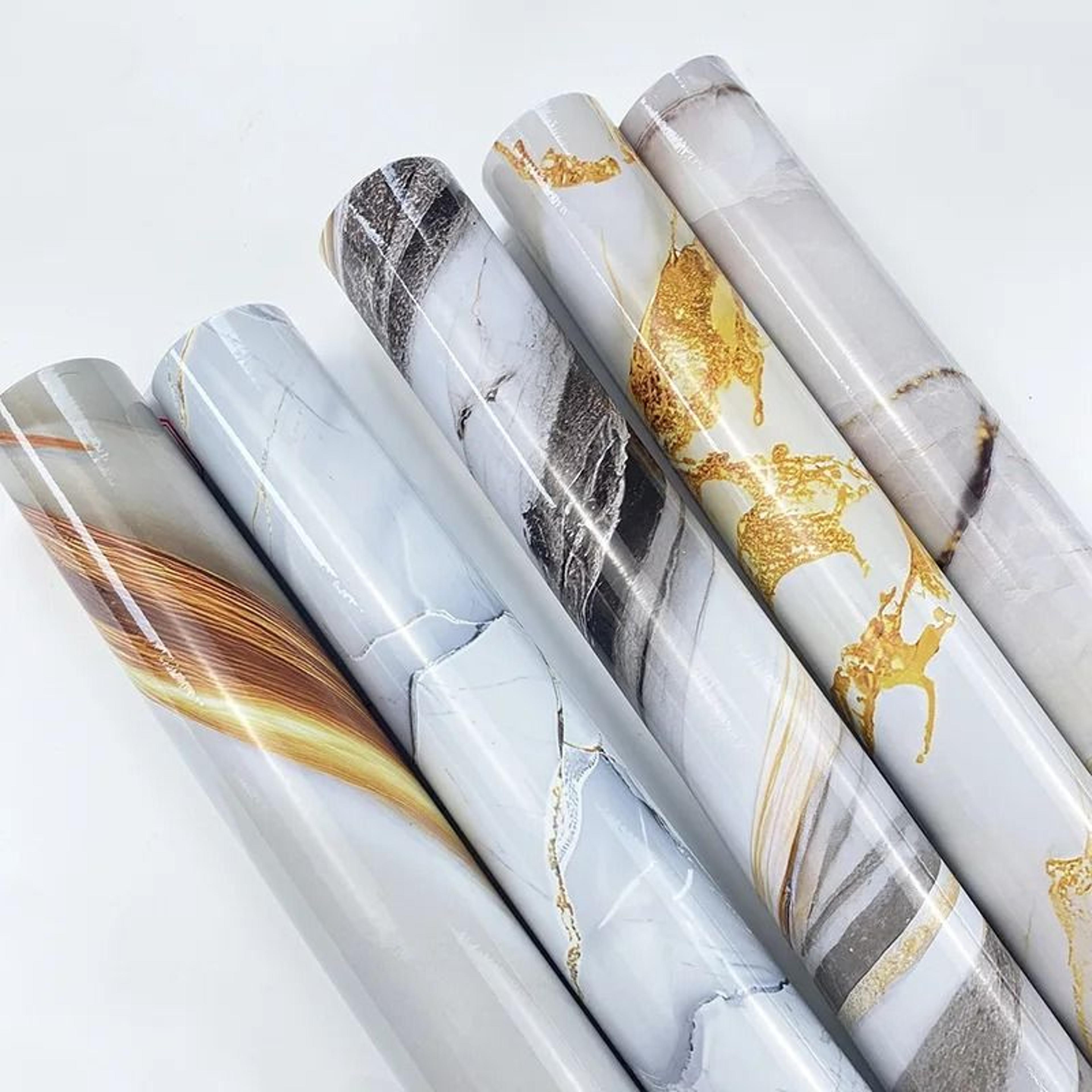 gilded imitation marble self adhesive wallpaper waterproof pvc wall sticker for living room kitchen bathroom