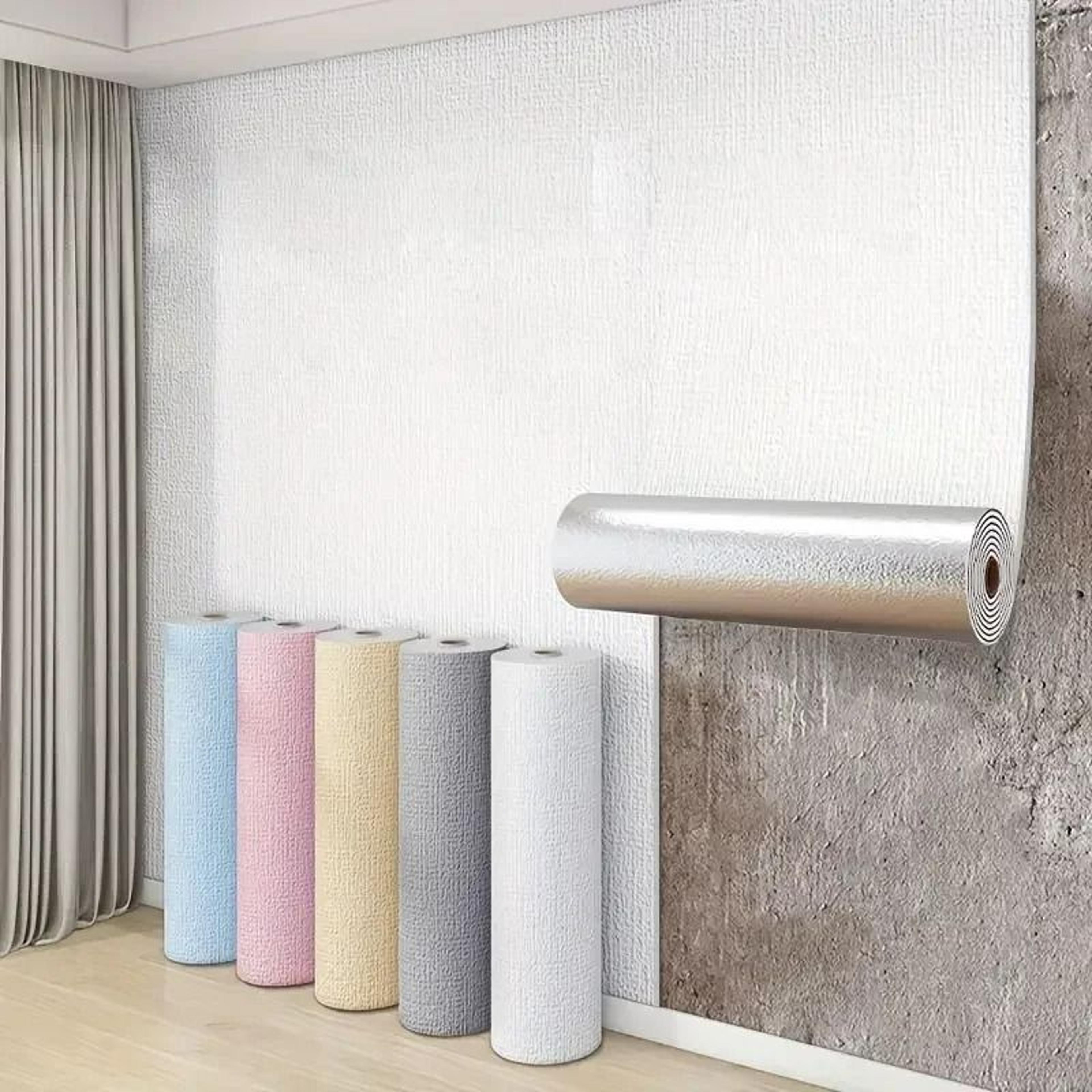 textile textured architectural surface film waterproof self adhesive soft foam wallpaper roll for home renovation