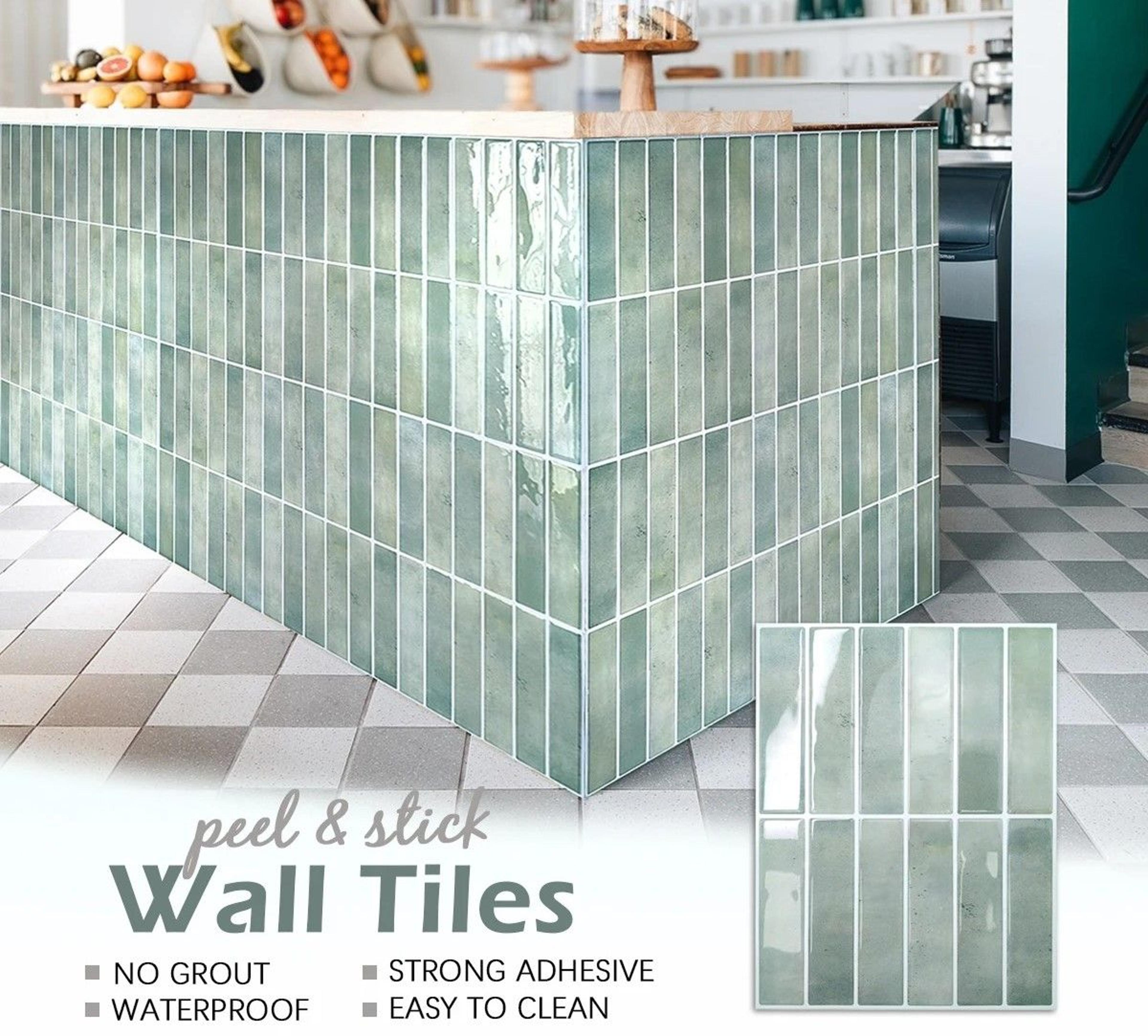 3d imitation handmade tile surface stickers waterproof self adhesive kitchen backsplash panels