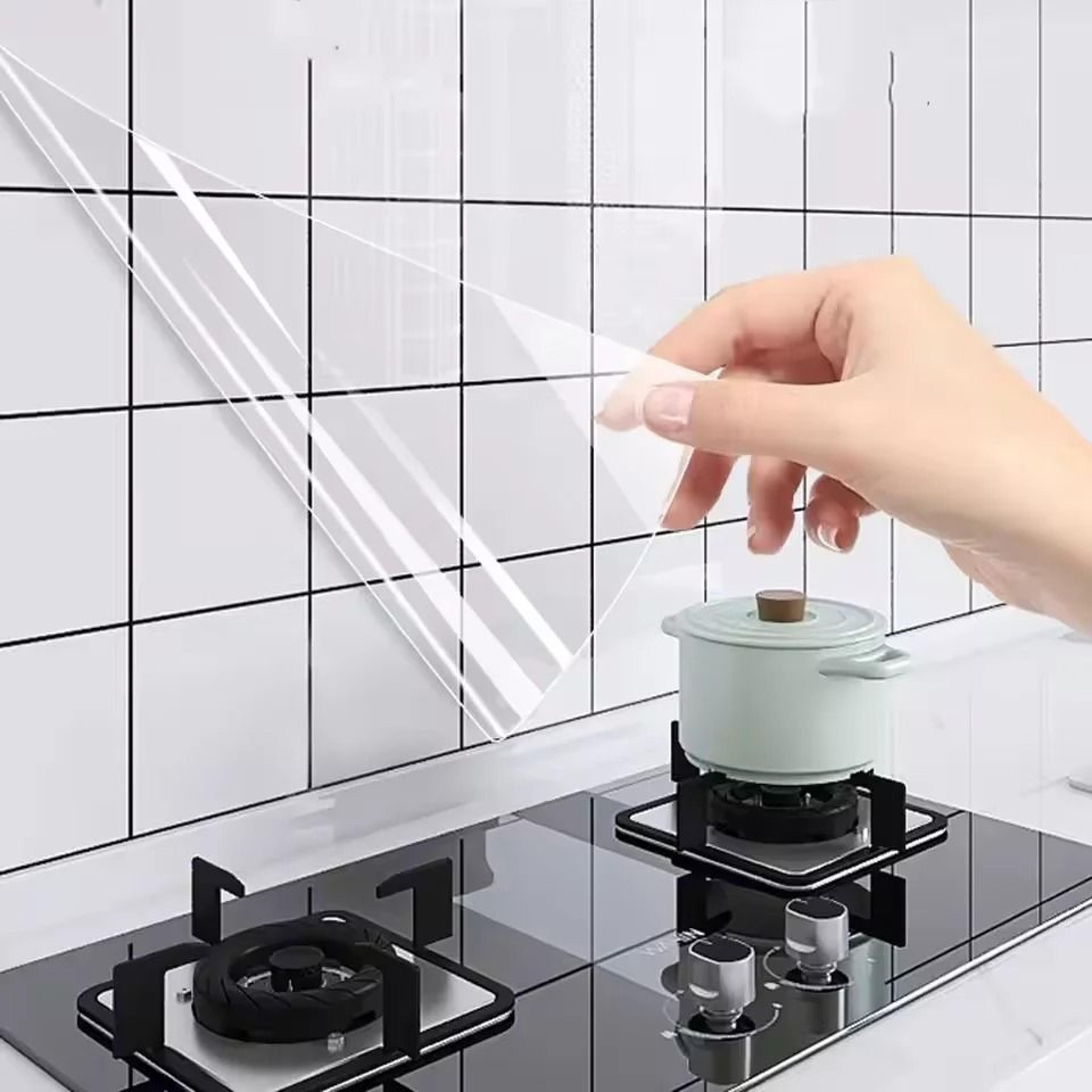 clear protective surface film oil proof waterproof electrostatic adsorption wall sticker for kitchen and living room