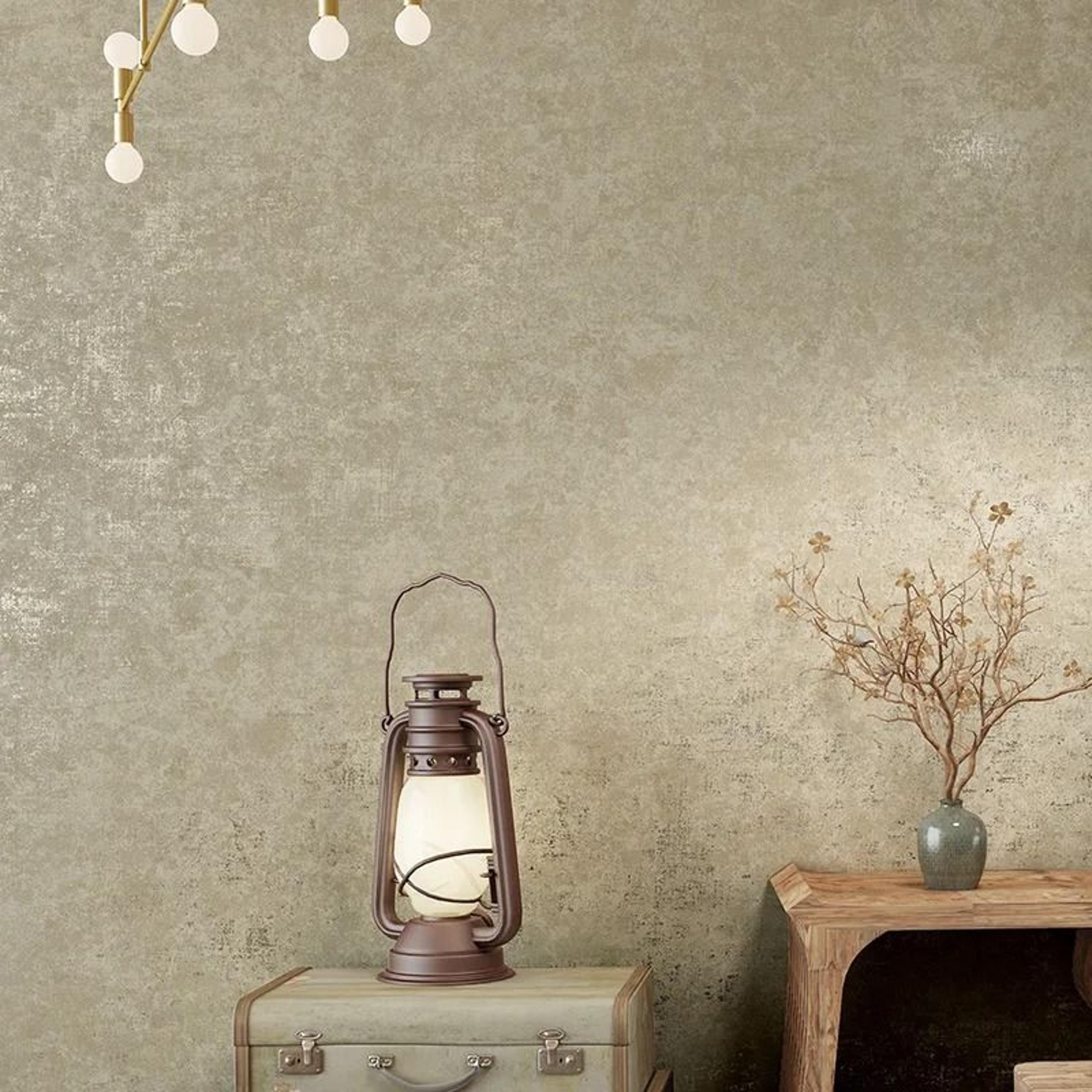 retro industrial style bronzing pattern surface roll non woven fabric wallpaper