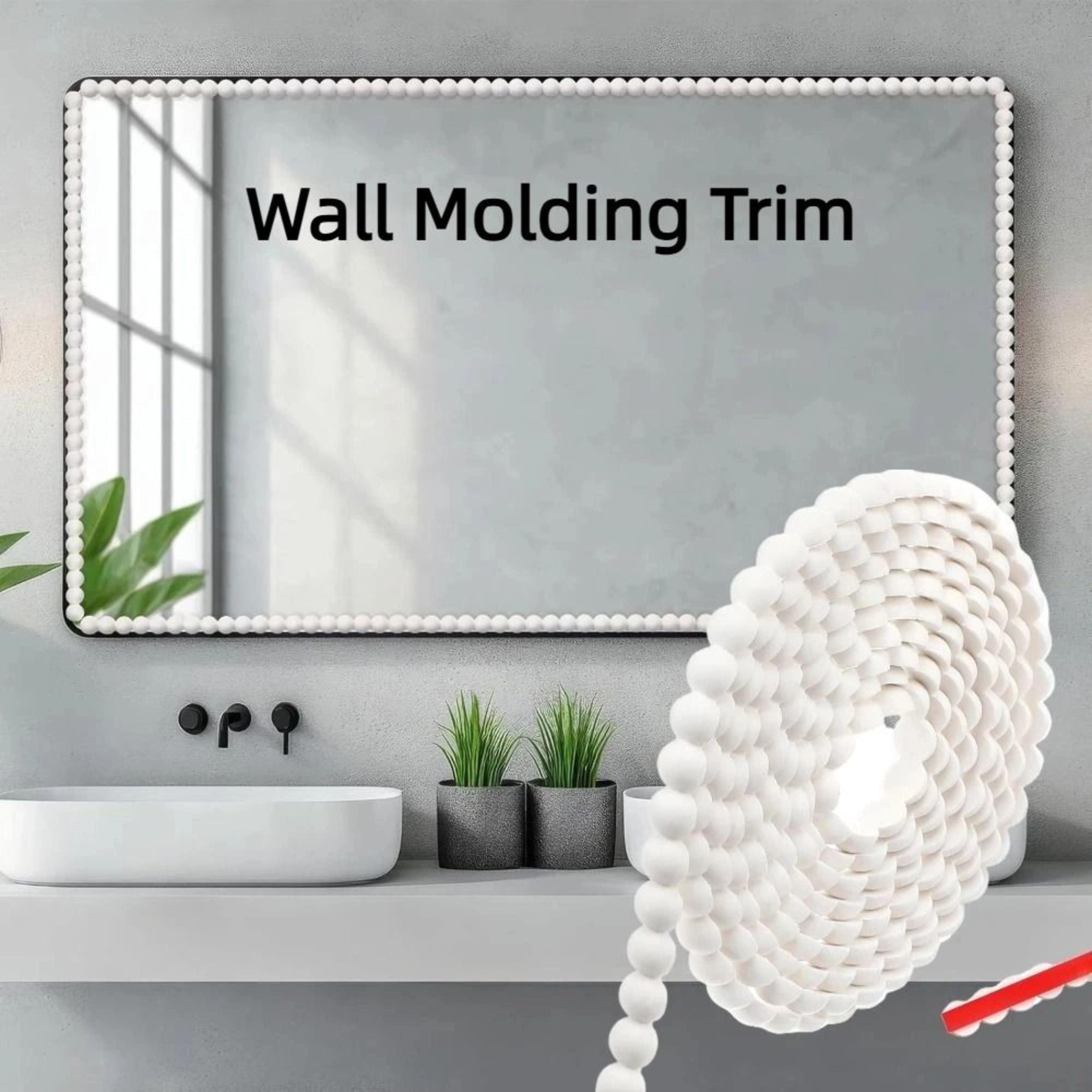flexible paintable wall molding trim edge strip self adhesive flat baseboard accent
