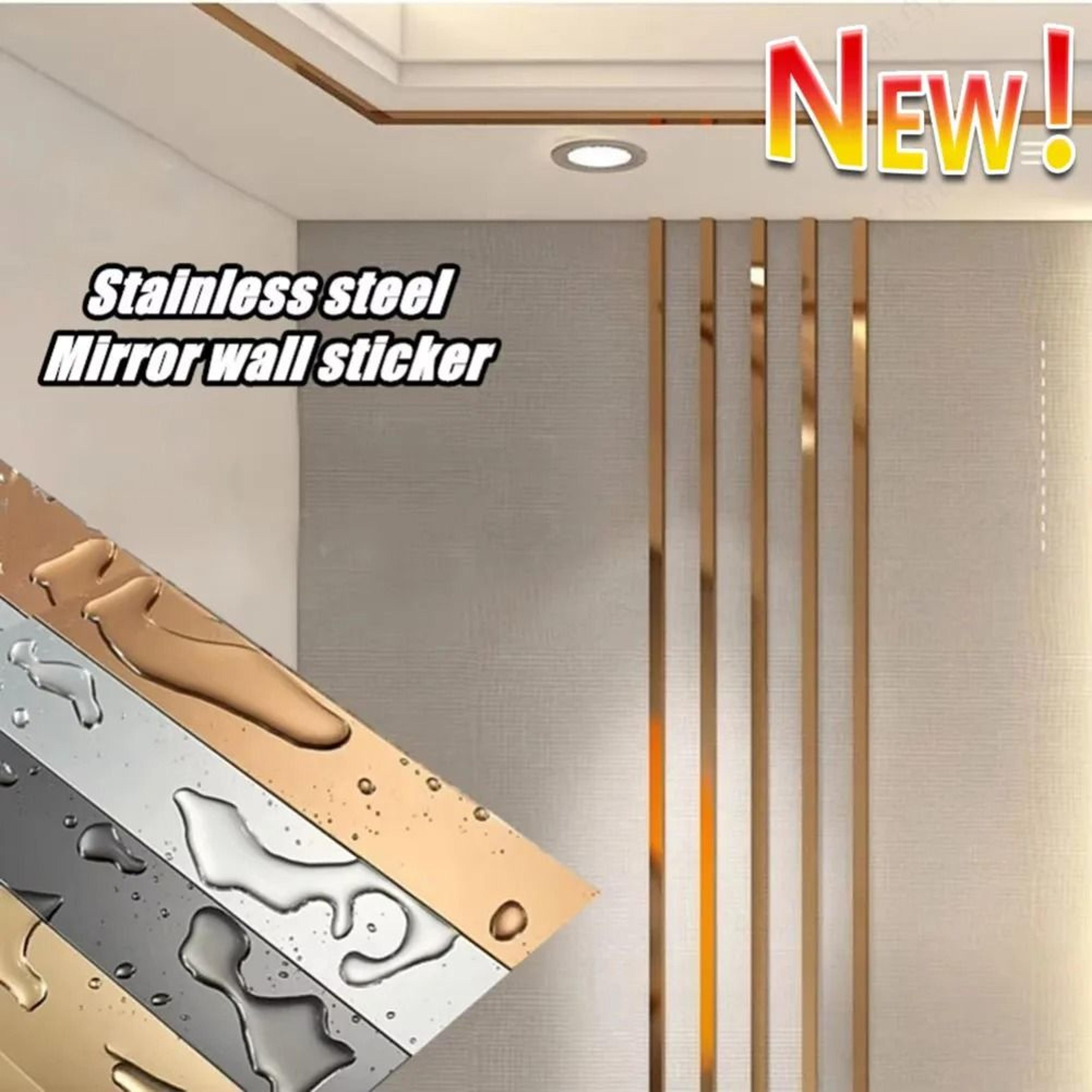 gold stainless steel flat surface roll titanium mirror finish ceiling and wall edge trim strip