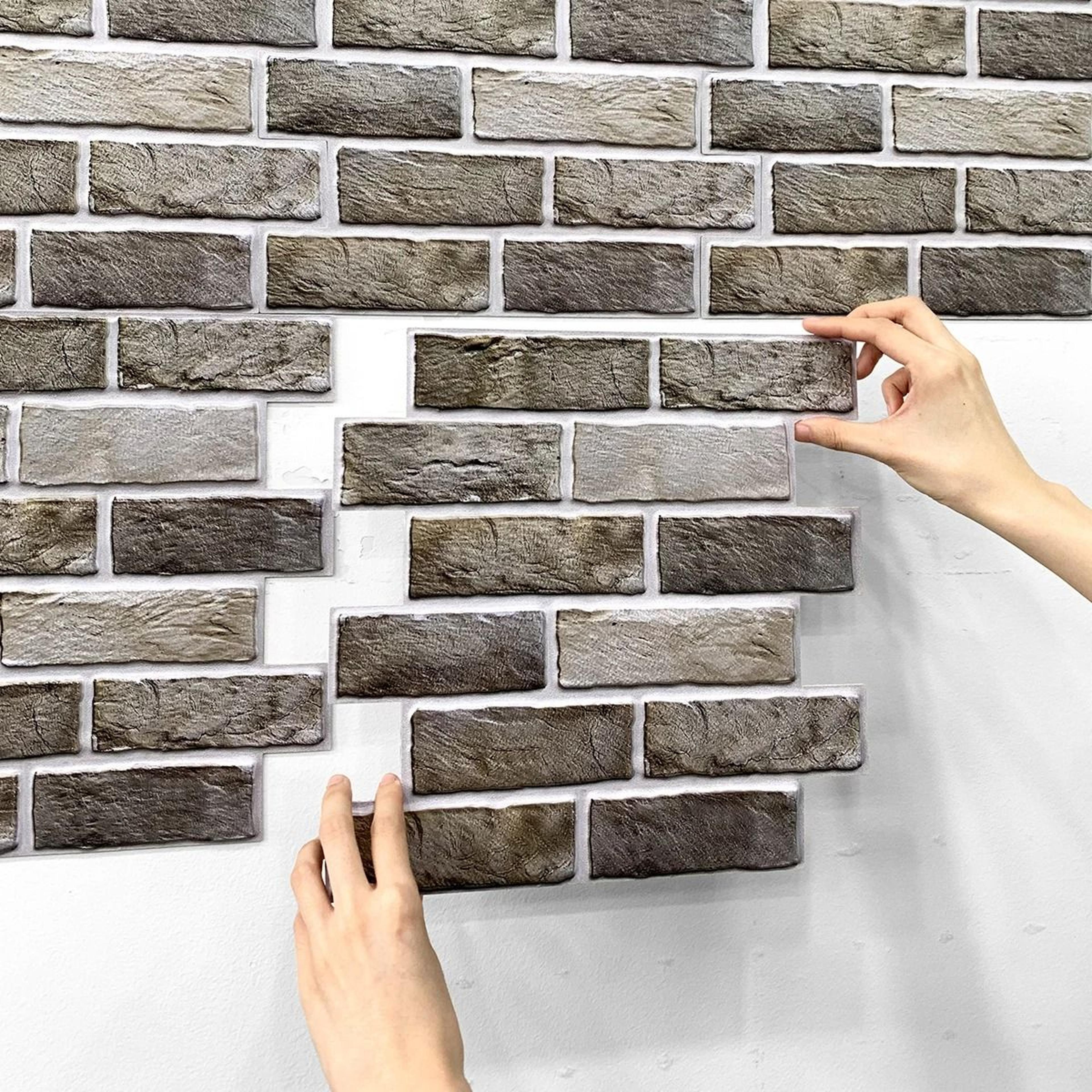 3d faux brick surface panels waterproof peel stick tile backsplash 10 sheet pack