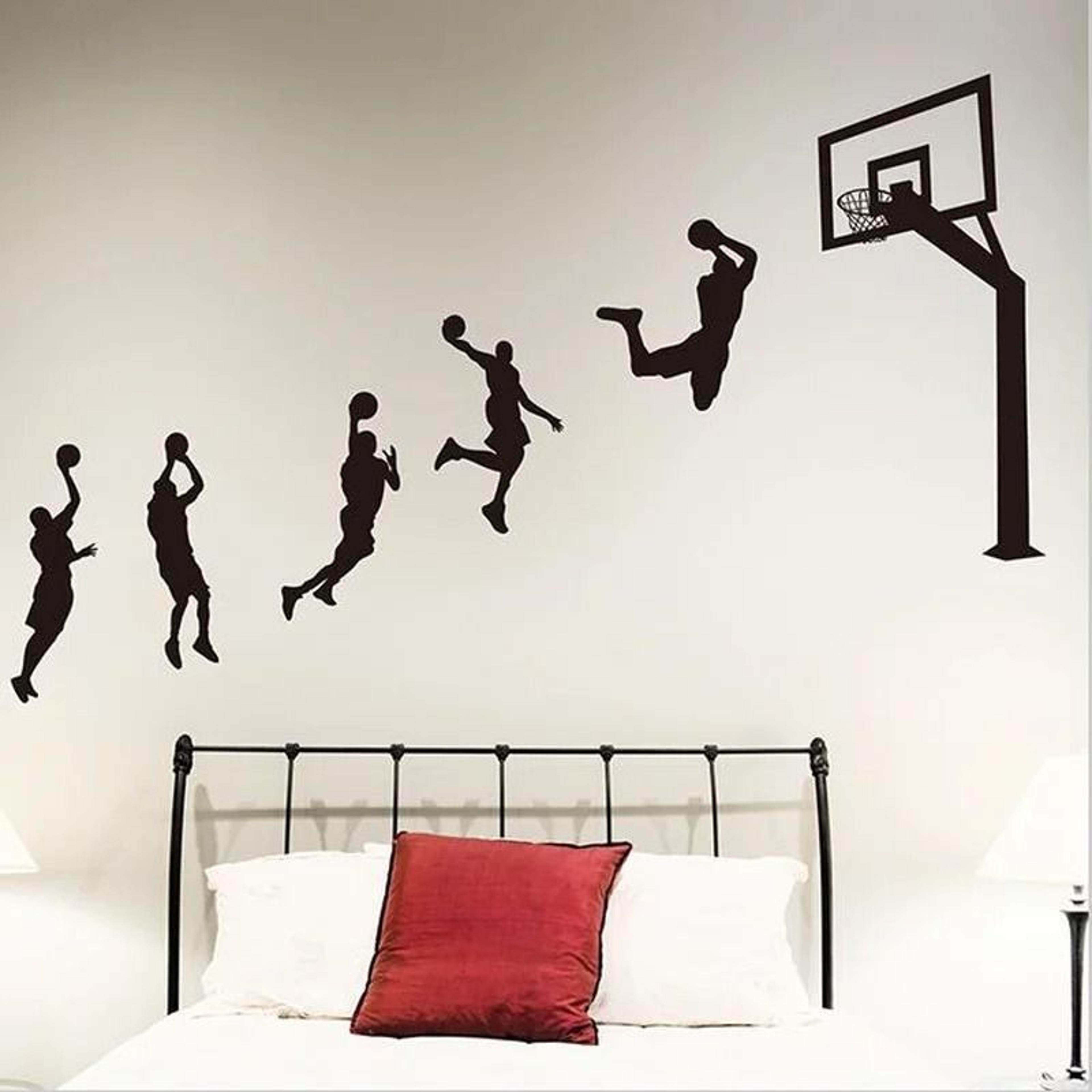basketball player action silhouette vinyl wall graphic decal