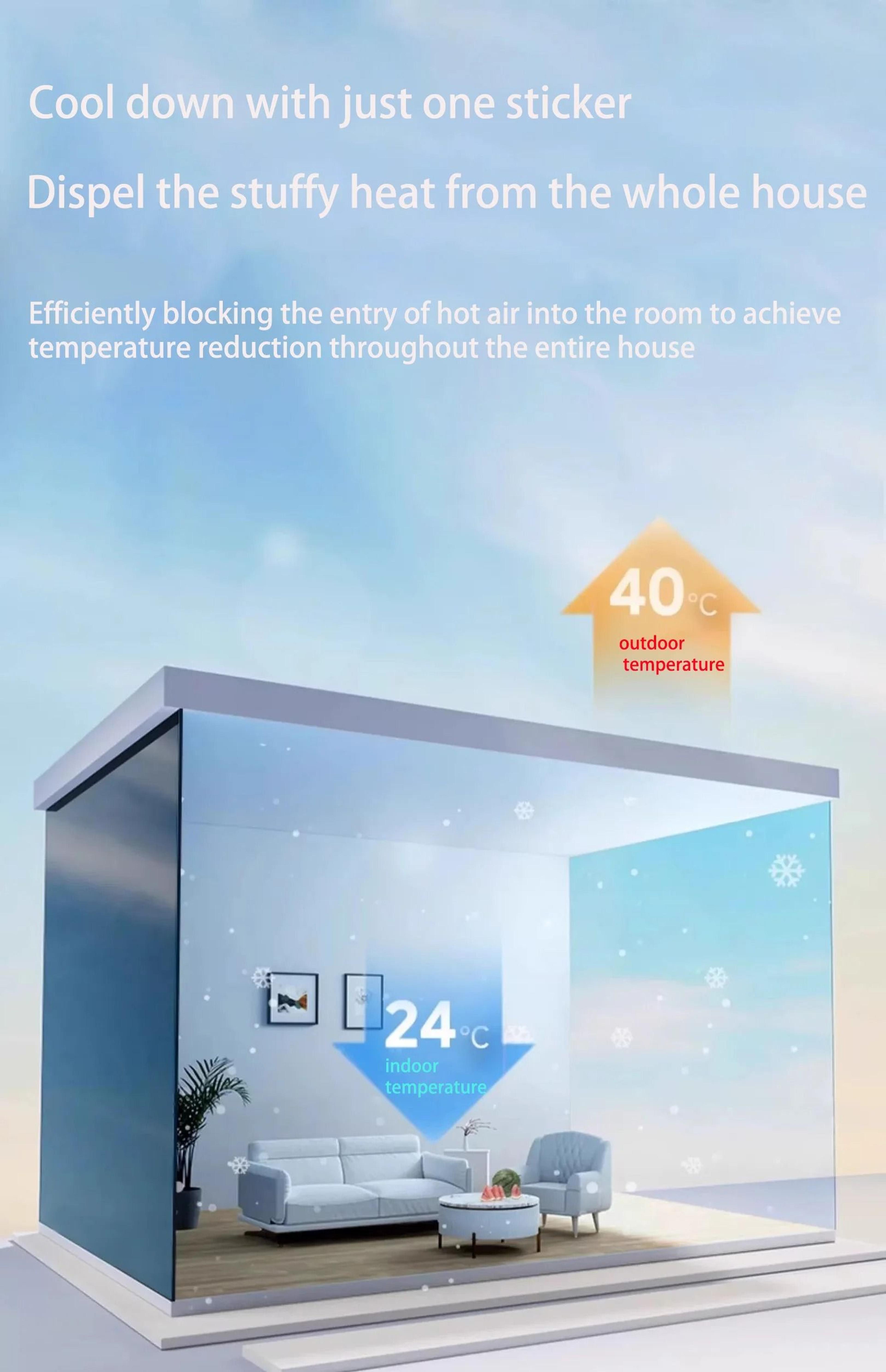 large format one way mirror daytime privacy glass film solar heat reflective roll