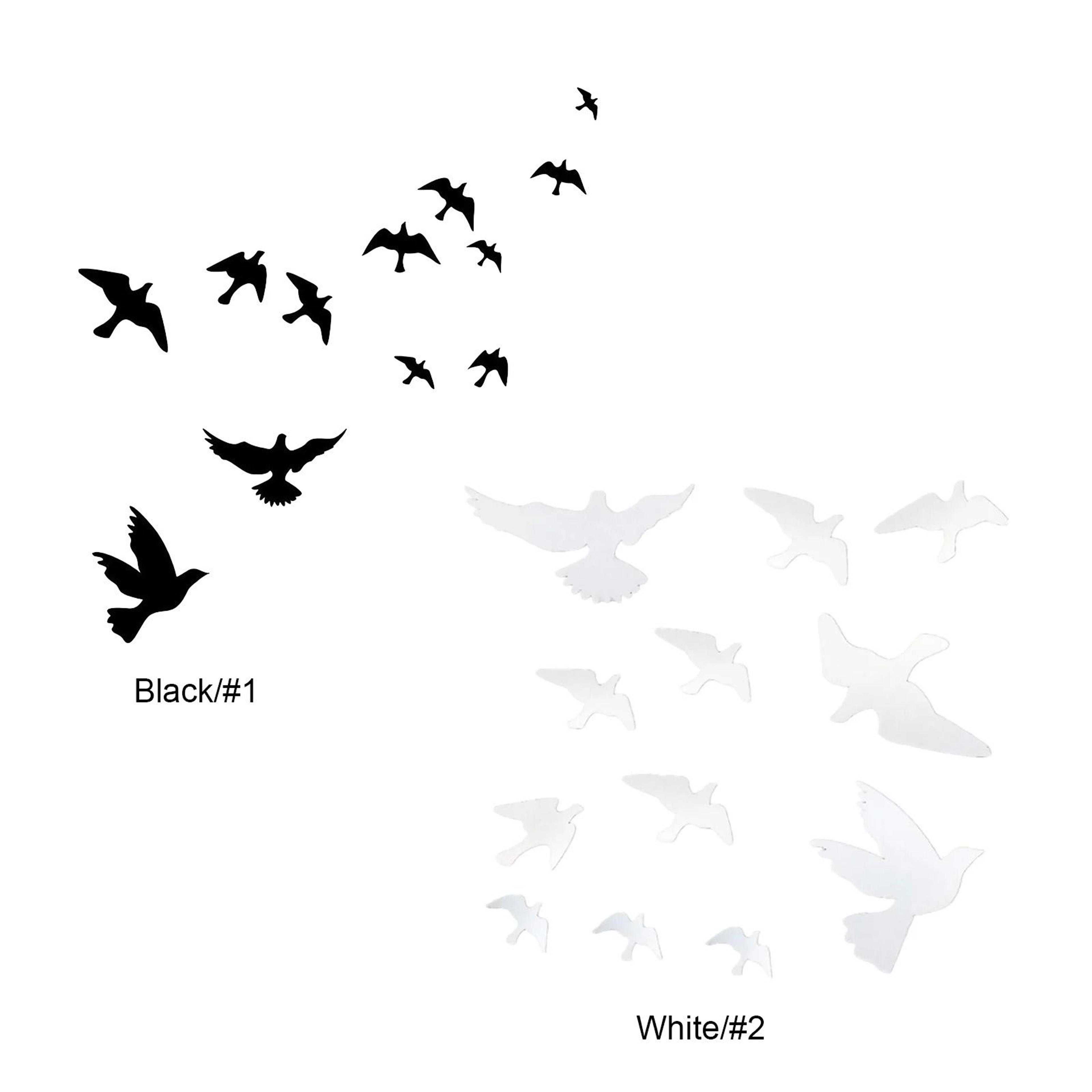 anti collision window alert bird silhouette decal set
