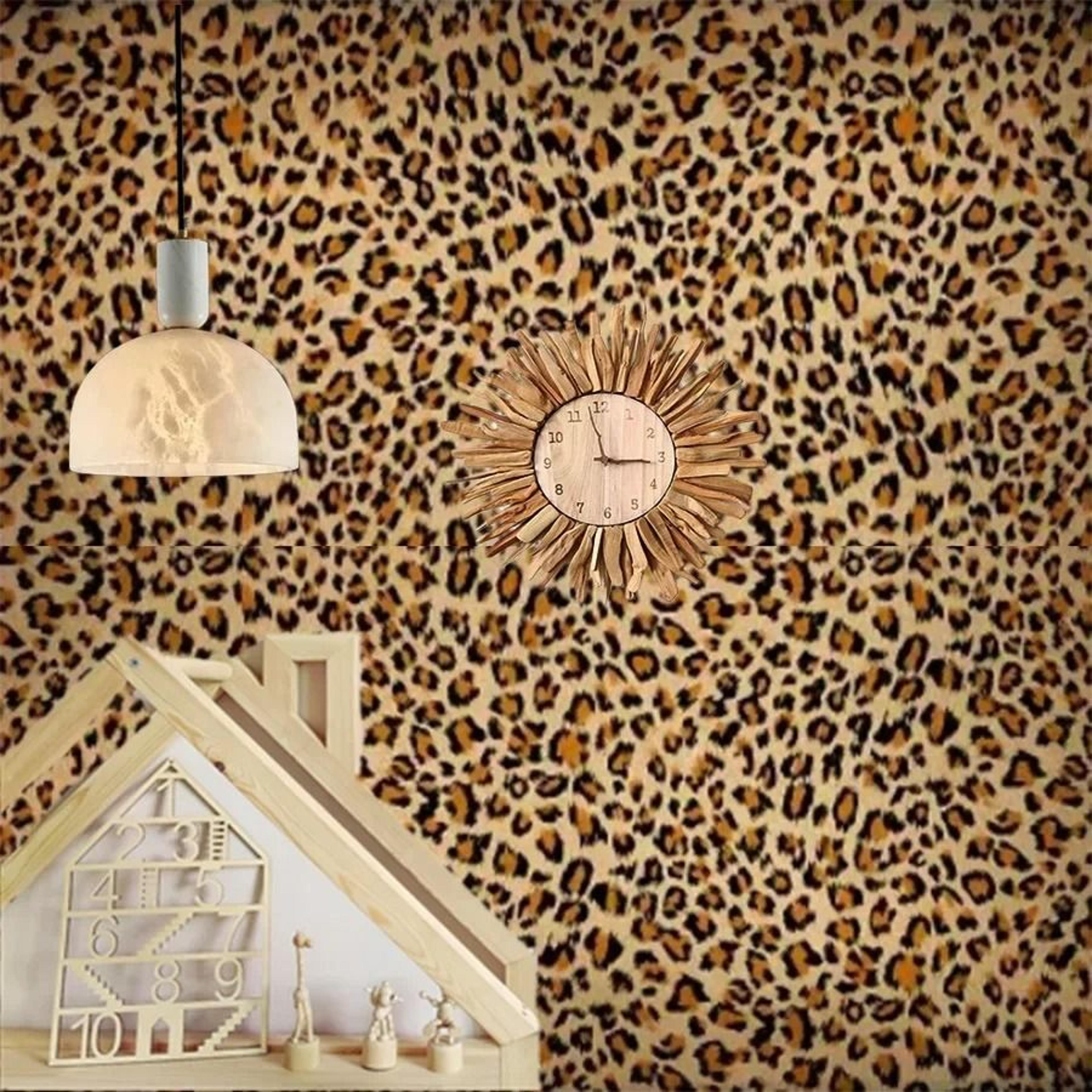leopard print waterproof self adhesive contact wallpaper roll