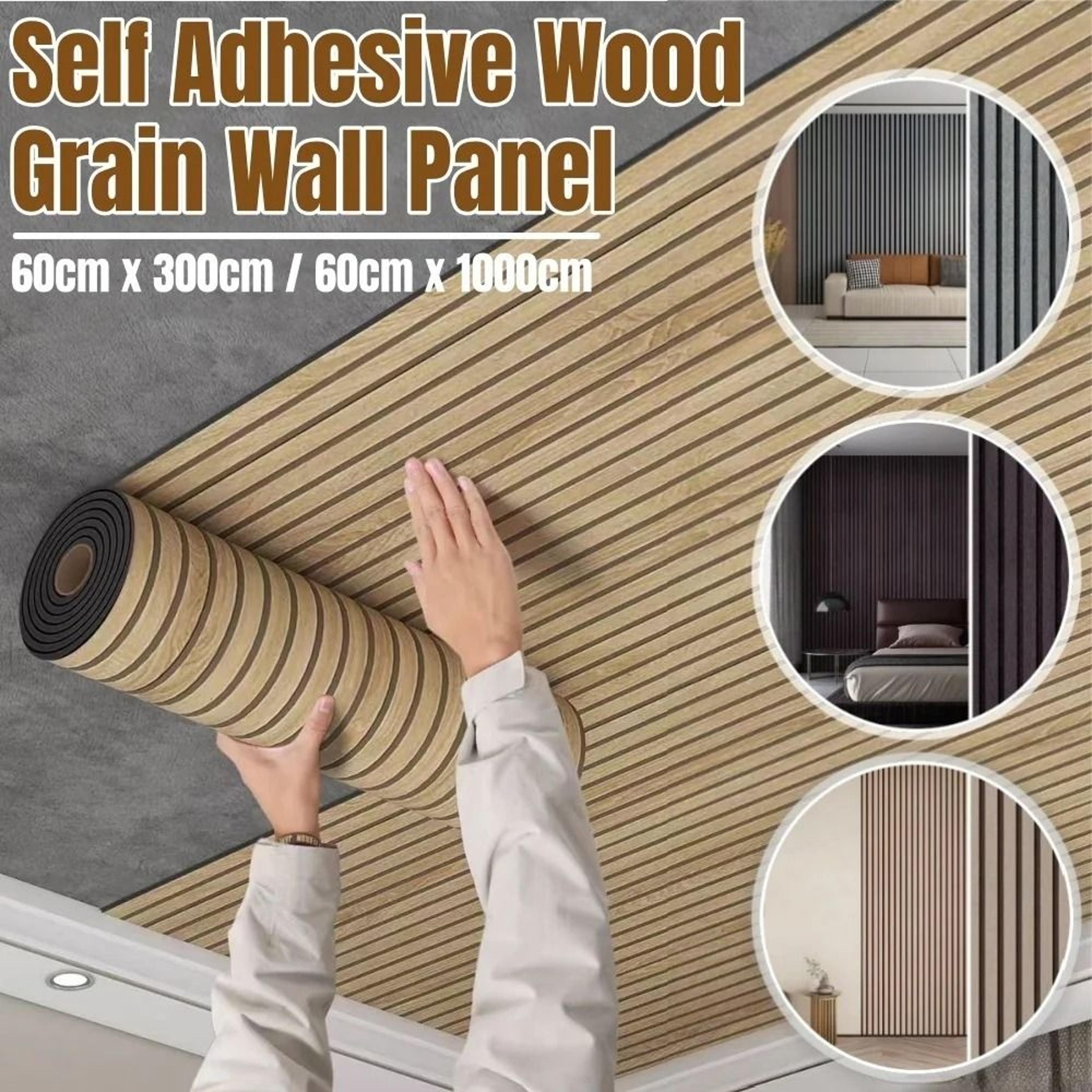 self adhesive wood grain wall panel background grille sticker roll