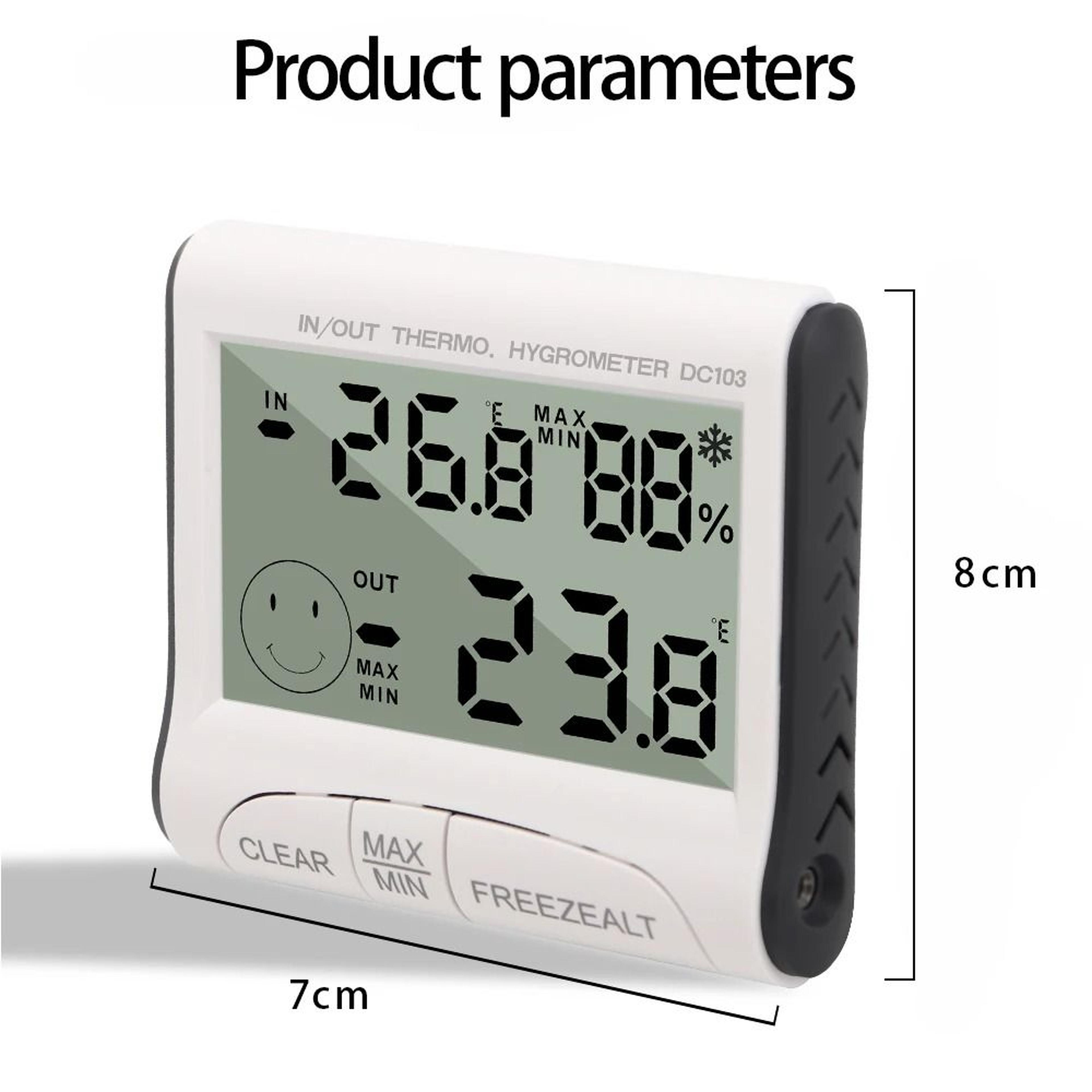 digital indoor outdoor temperature humidity tester weather station thermometer hygrometer with lcd display screen