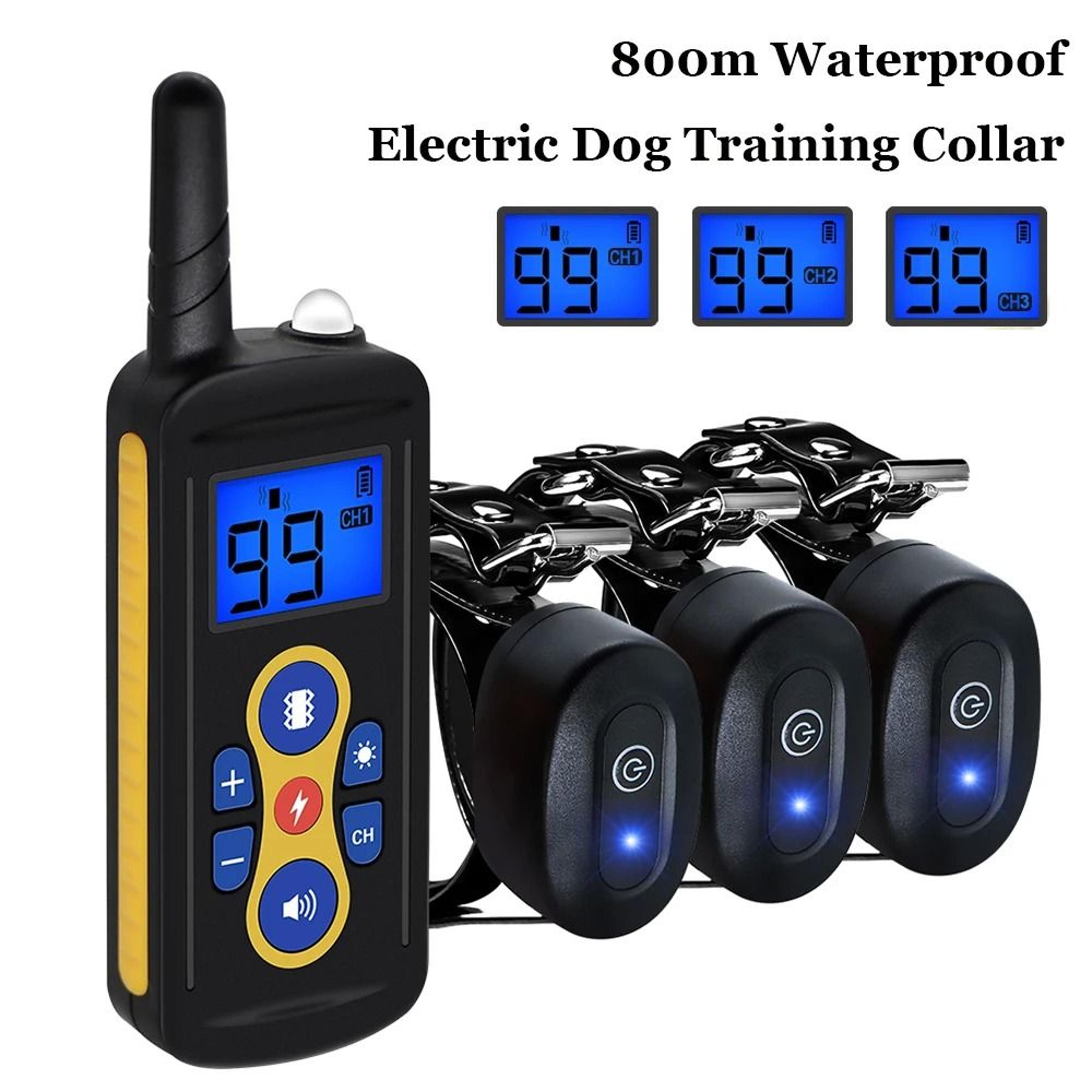 remote dog training collar 875 yard range rechargeable electric pet trainer with shock vibration and sound modes