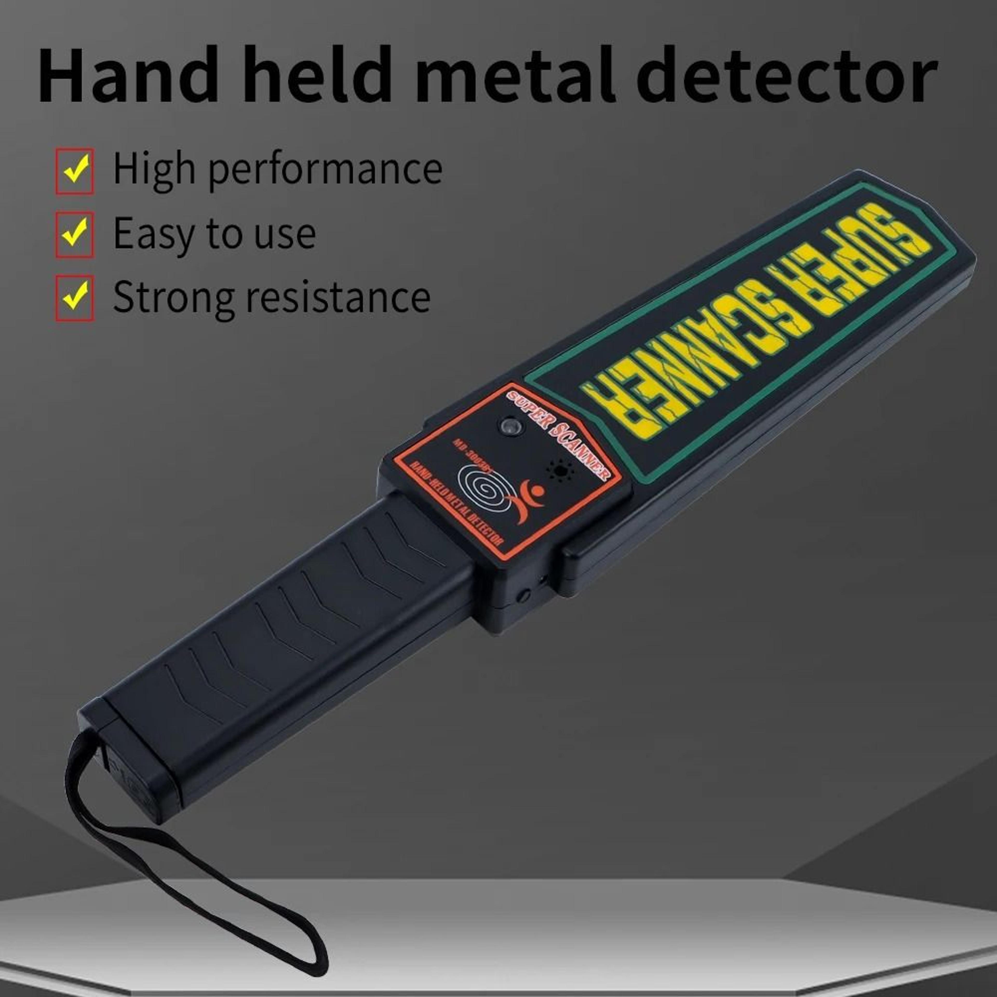 handheld security metal detector wand high sensitivity scanner with dual sound and vibration alarms