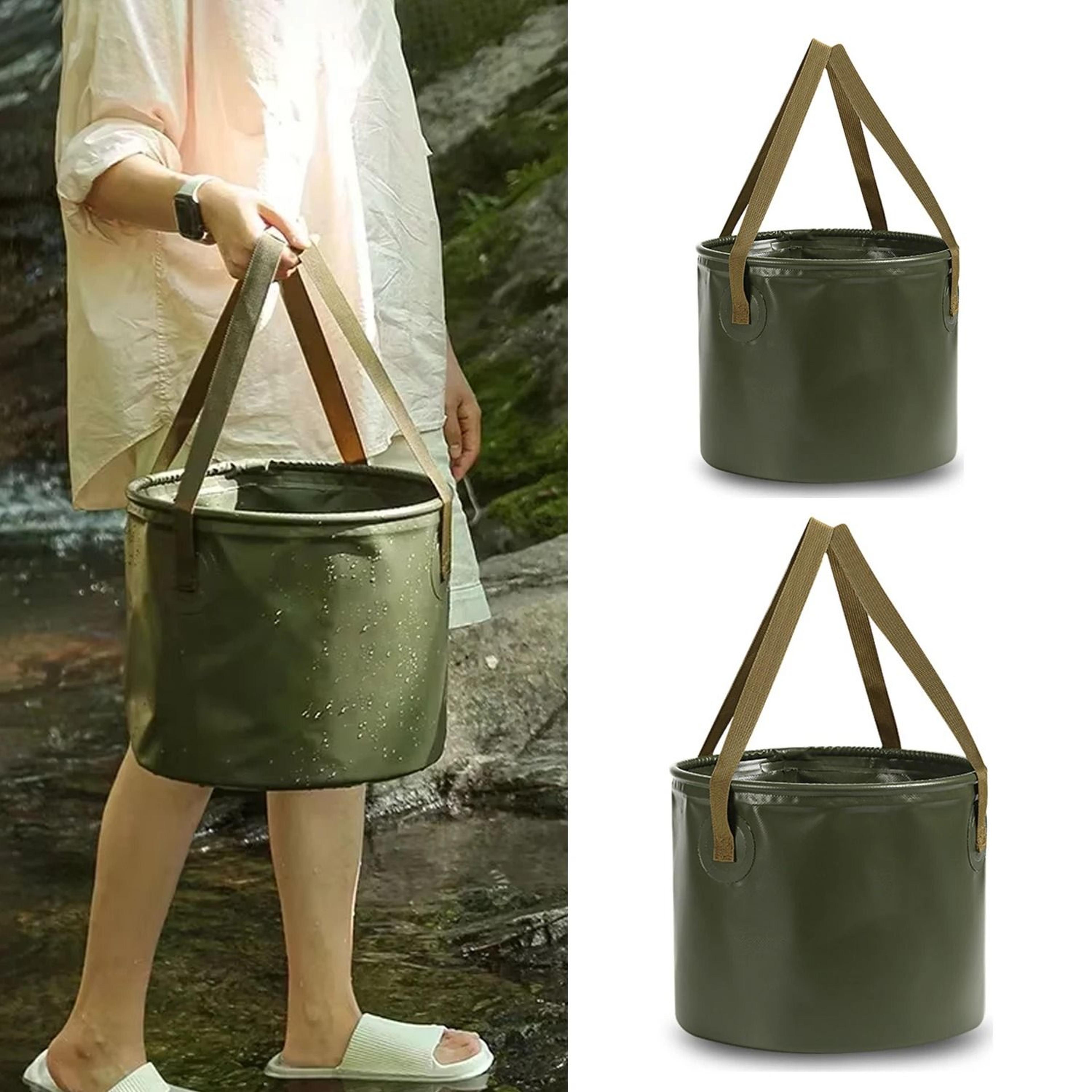 waterproof folding bucket portable camping wash basin and outdoor water storage container