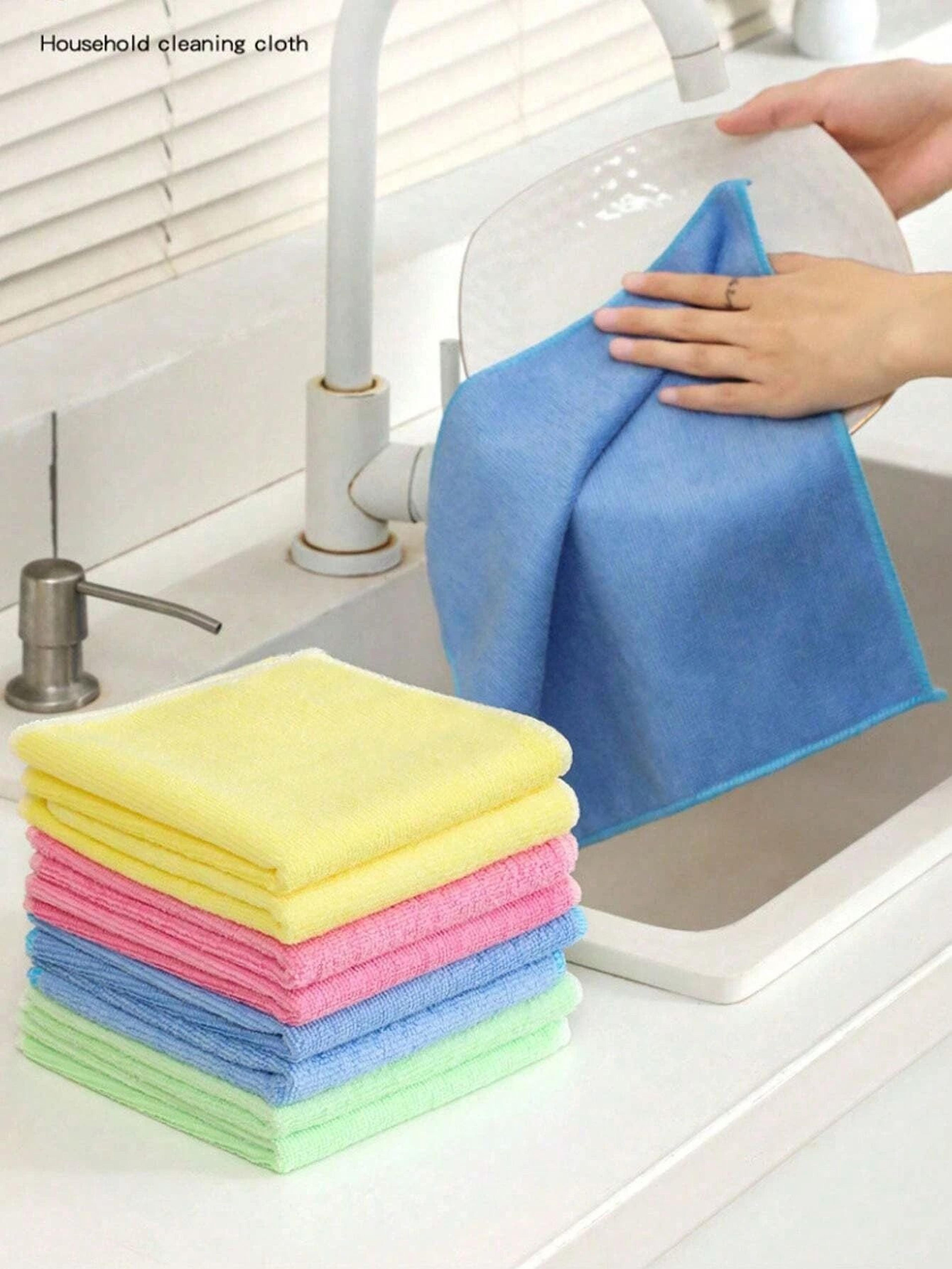 reusable microfiber cleaning cloths absorbent rags for car detailing and housework