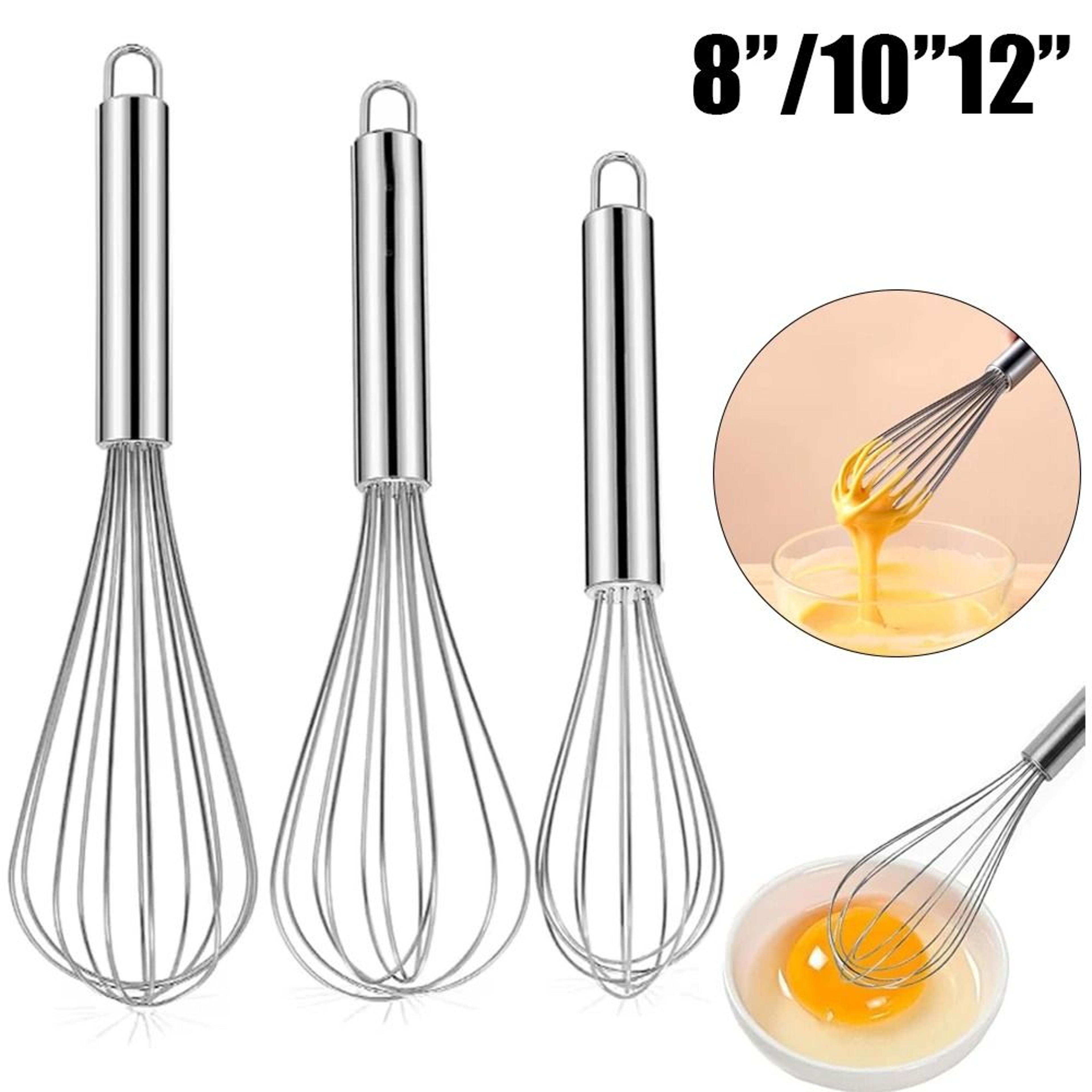 stainless steel wire balloon egg whisk manual hand mixer for baking and cooking