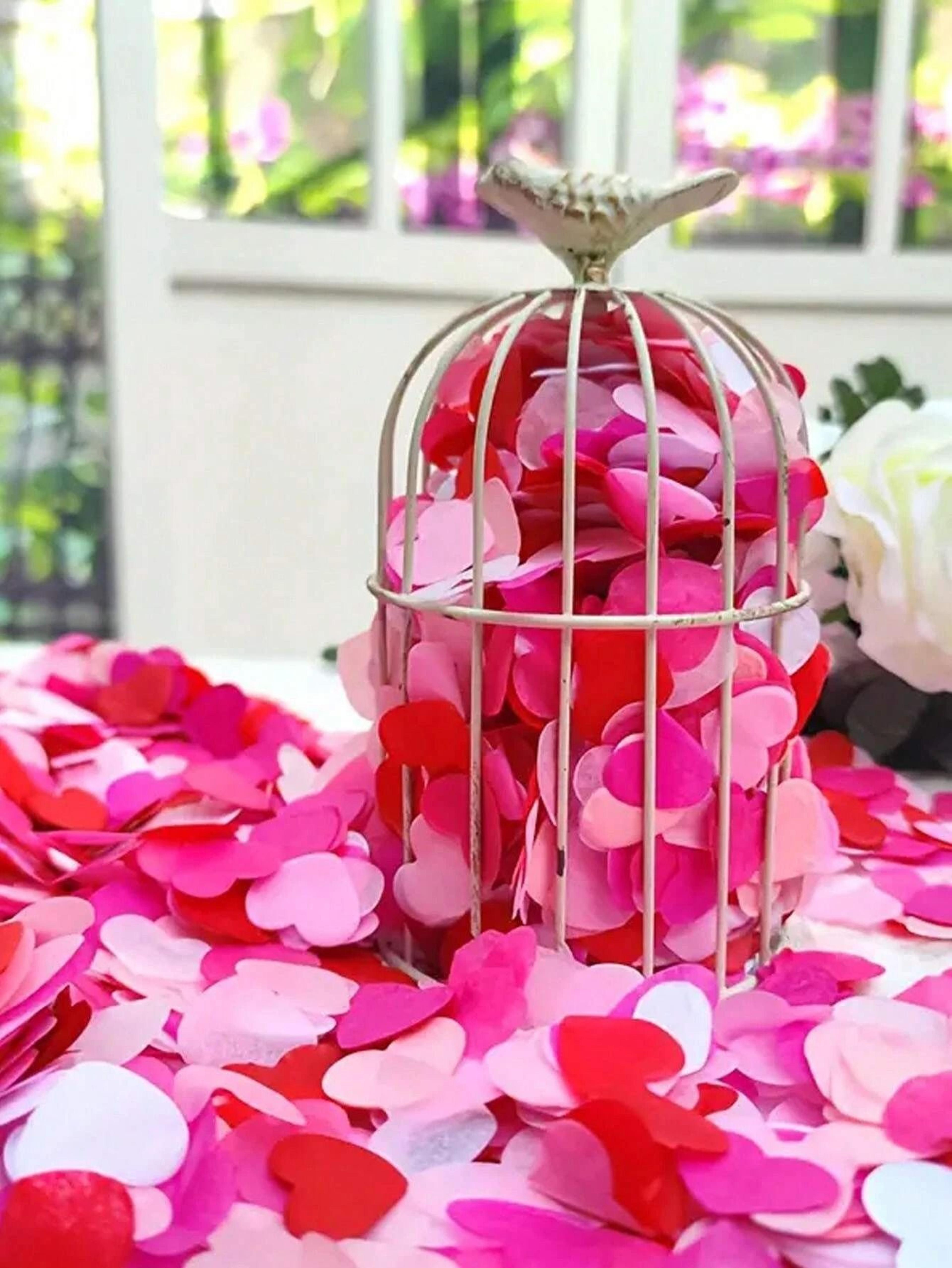 5000 pack heart confetti metallic table sprinkles for valentine's day and weddings