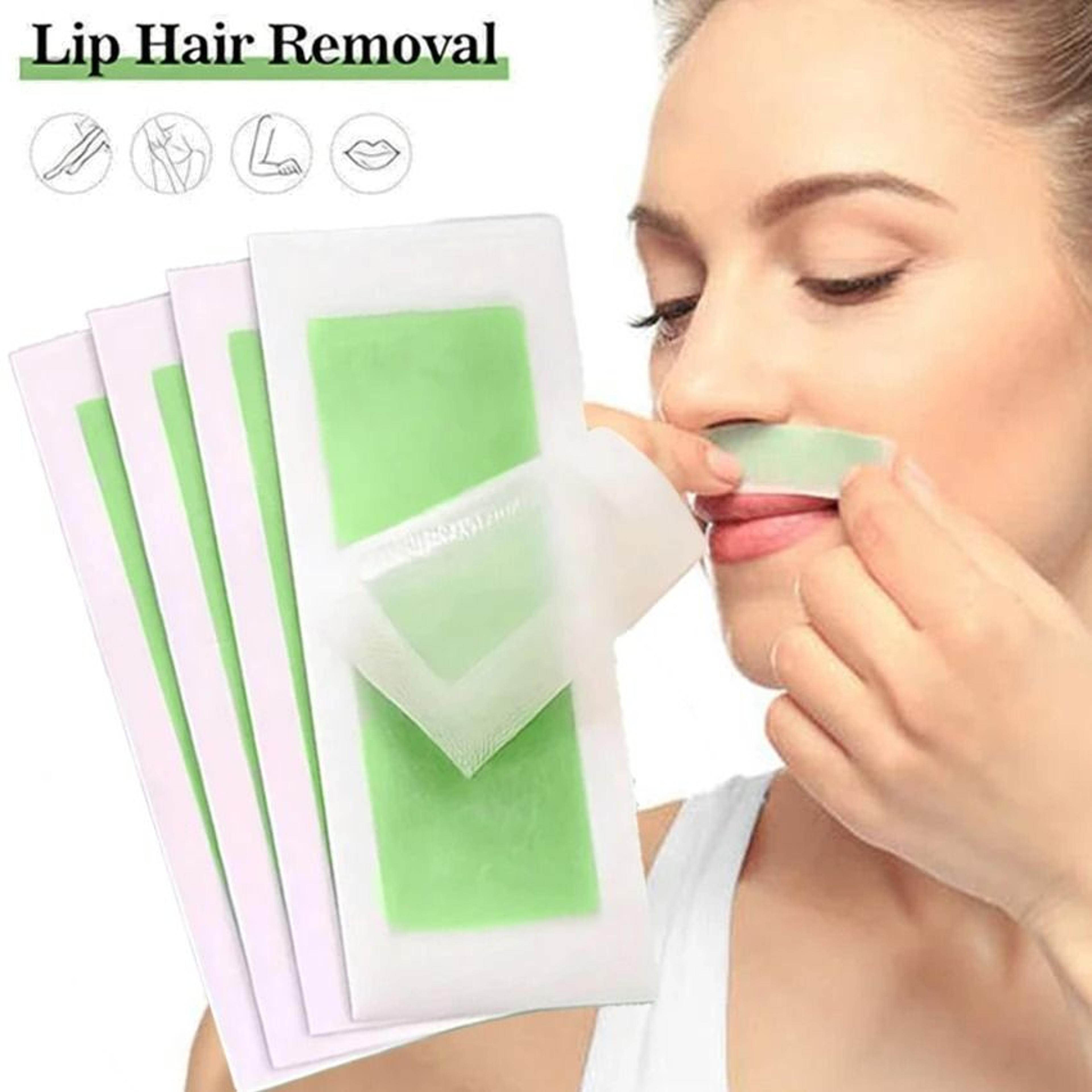 facial wax strips ready-to-use depilatory hair removal kit for face and eyebrows