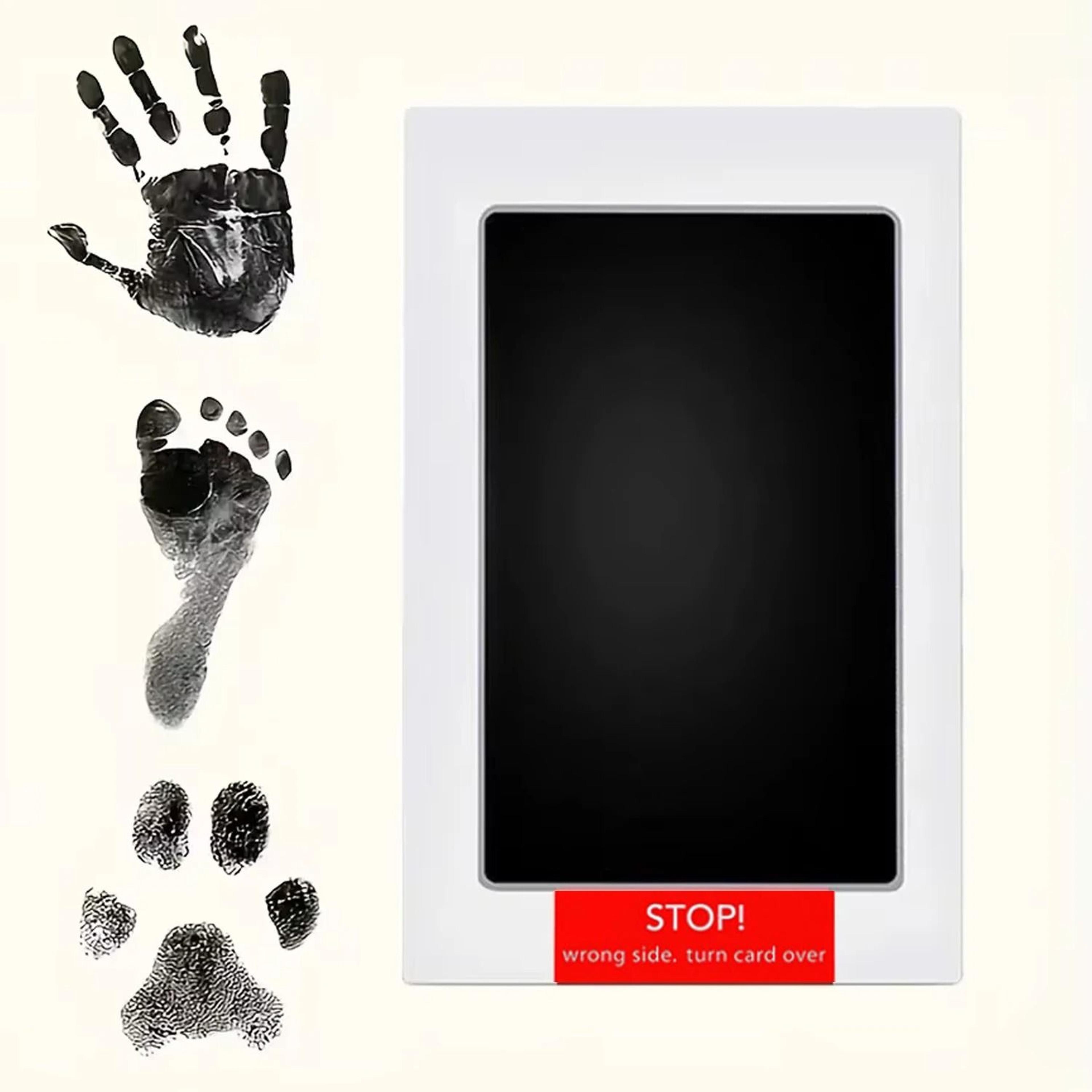 clean-touch baby handprint and footprint inkless ink pad kit for pets and keepsakes