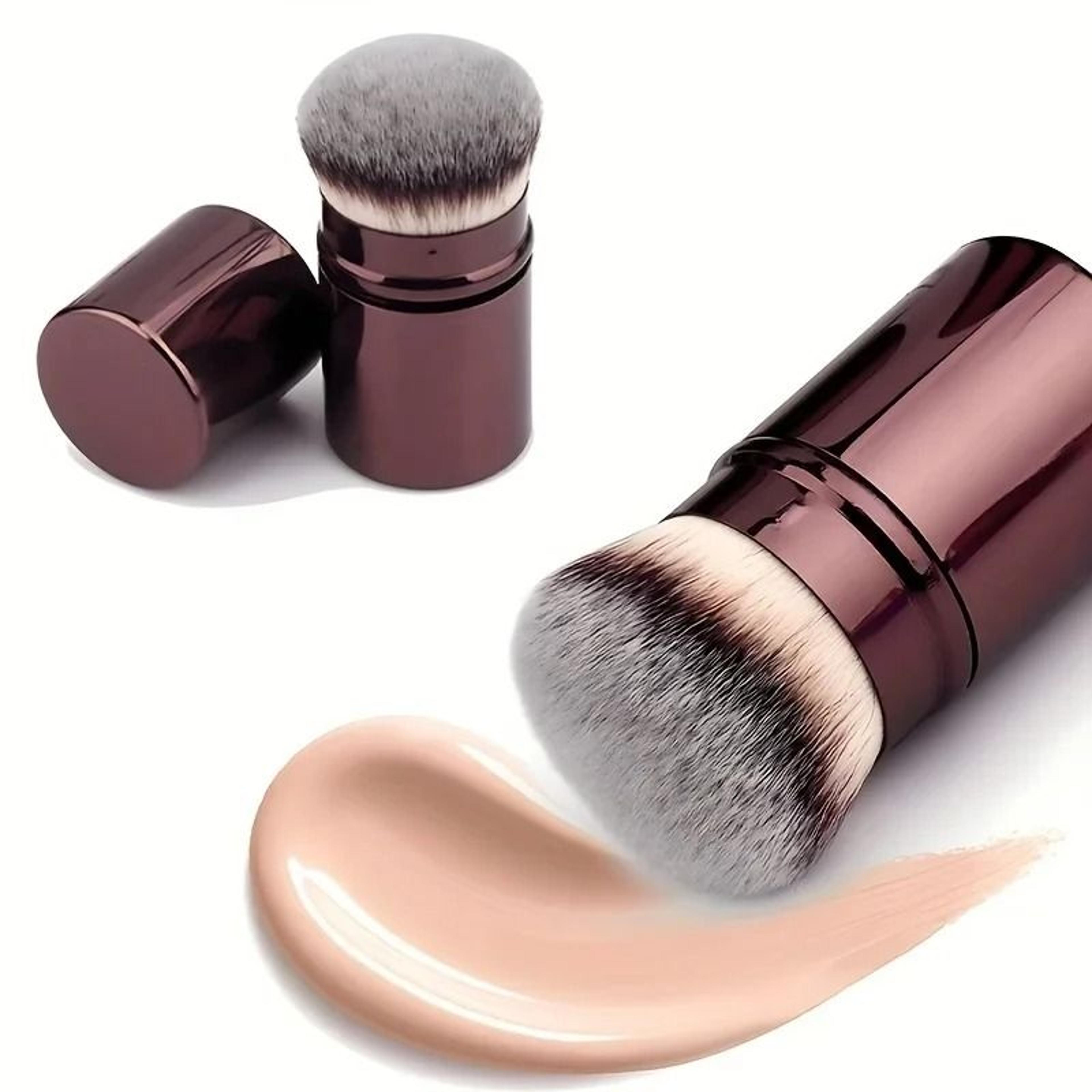 retractable kabuki makeup brush soft travel foundation powder blush face cosmetic tool