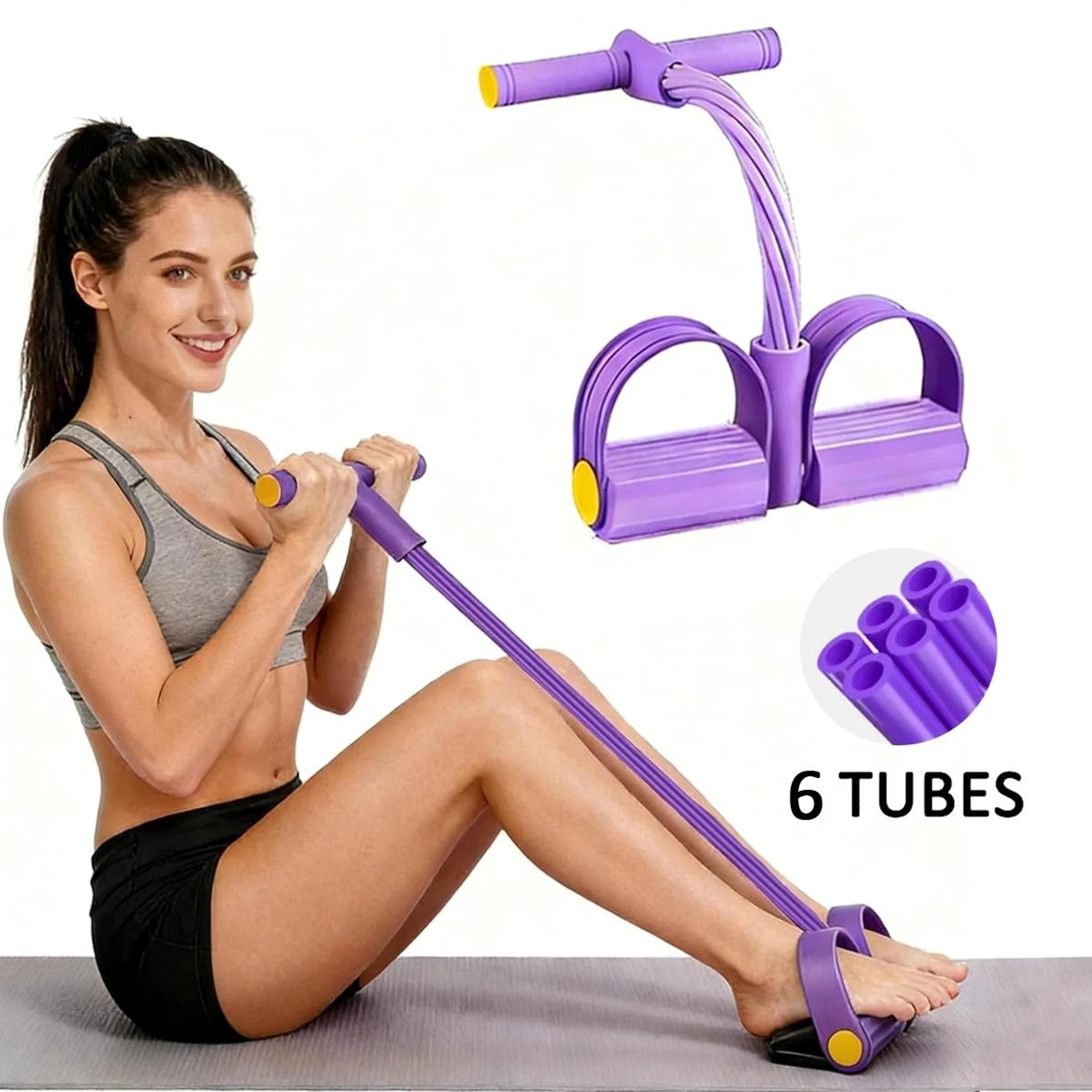 pedal resistance band elastic pull rope sit up exerciser for home gym yoga abdominals