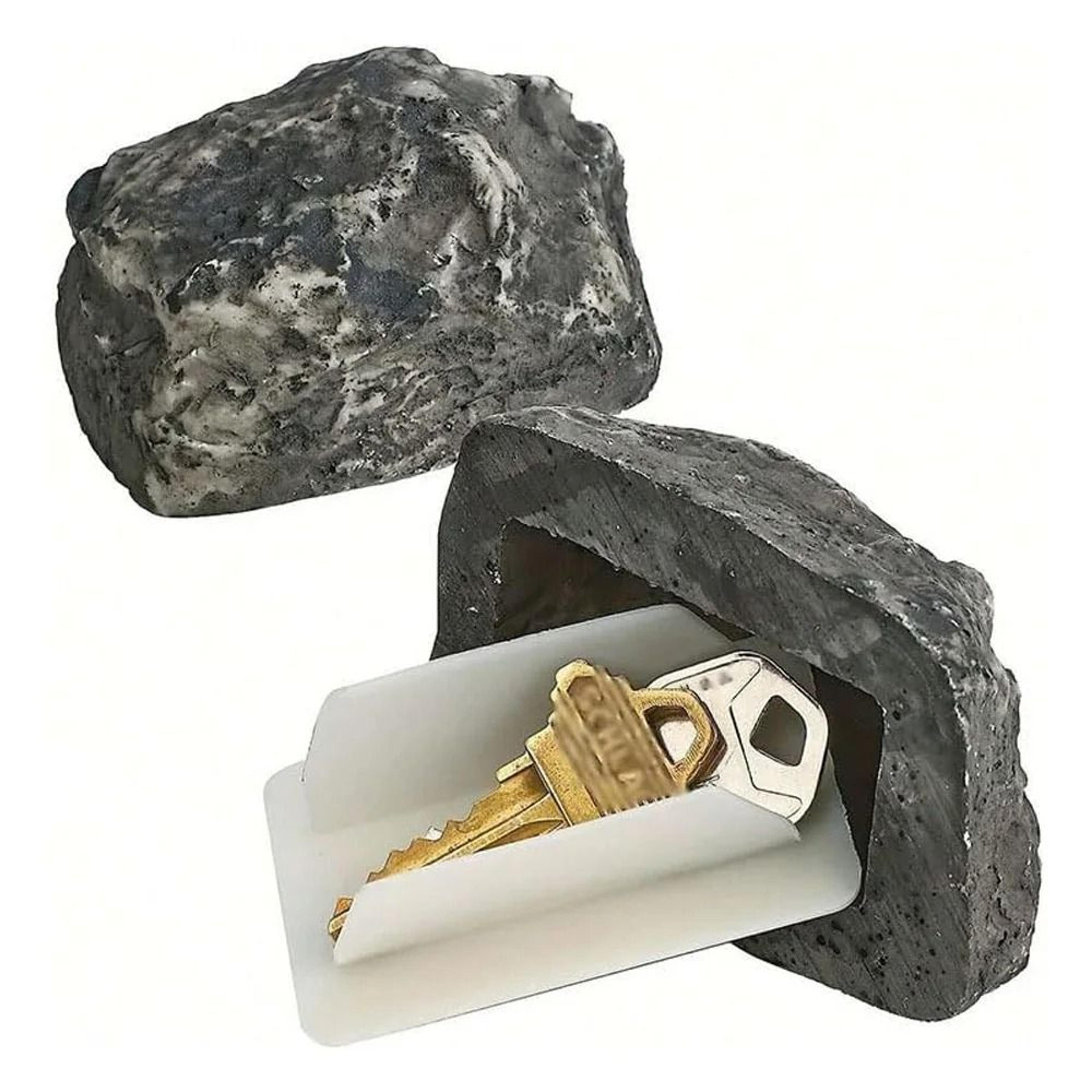 stone key hide outdoor simulation rock hidden spare key safe box holder for yard