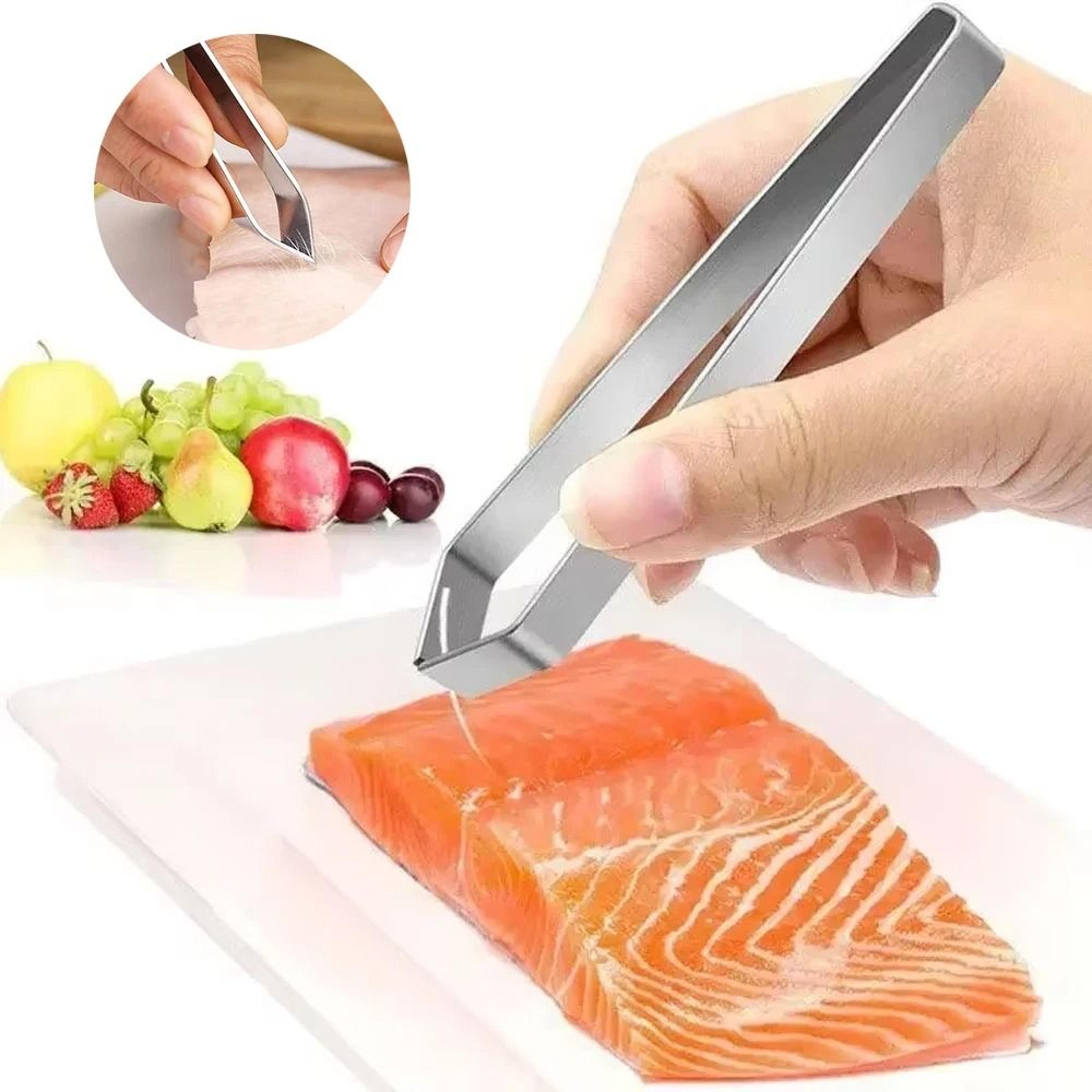 stainless steel fish bone tweezers garlic peeler pincer remover tongs clamp tool