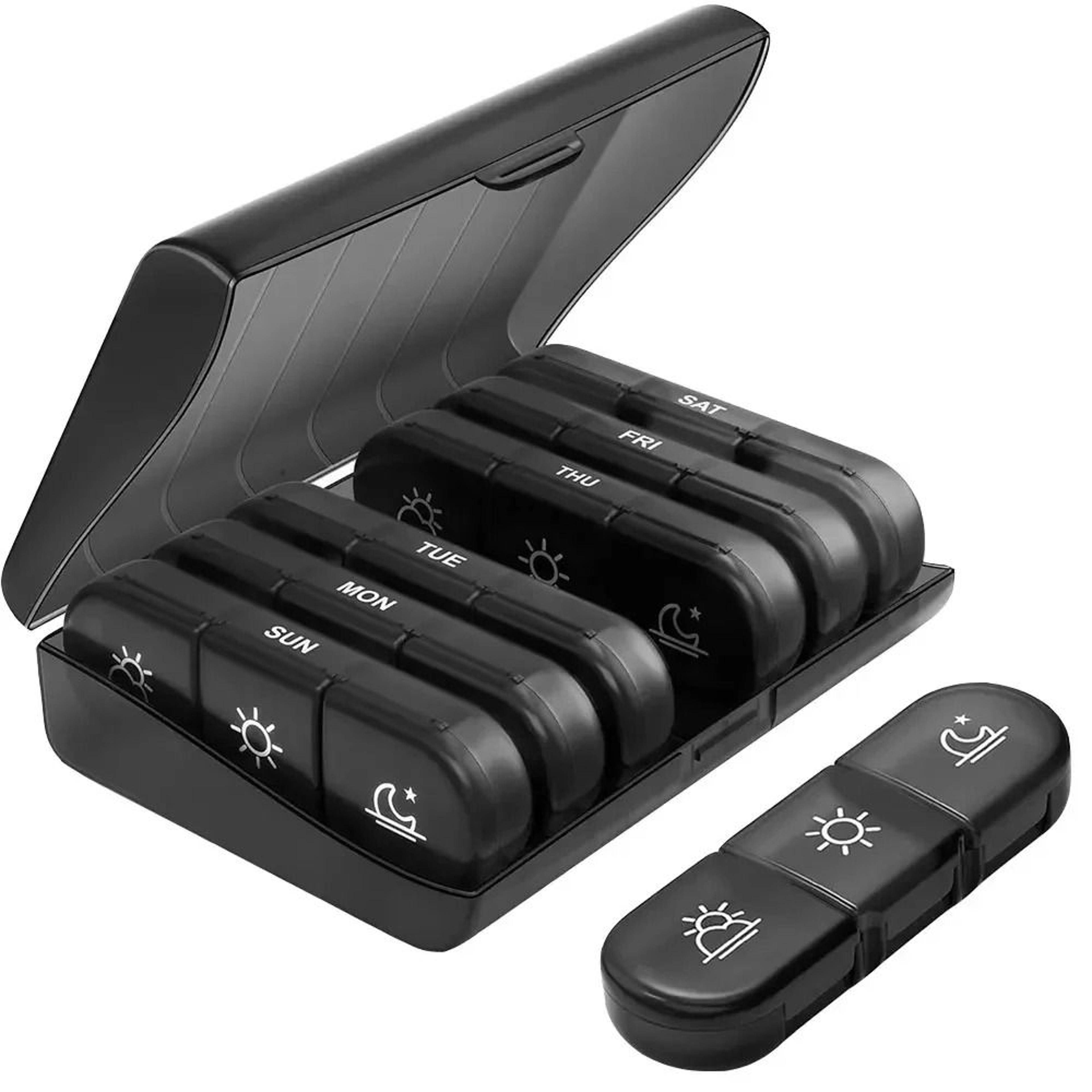 7 day pill organizer 21 compartments 3 times a day portable medicine case