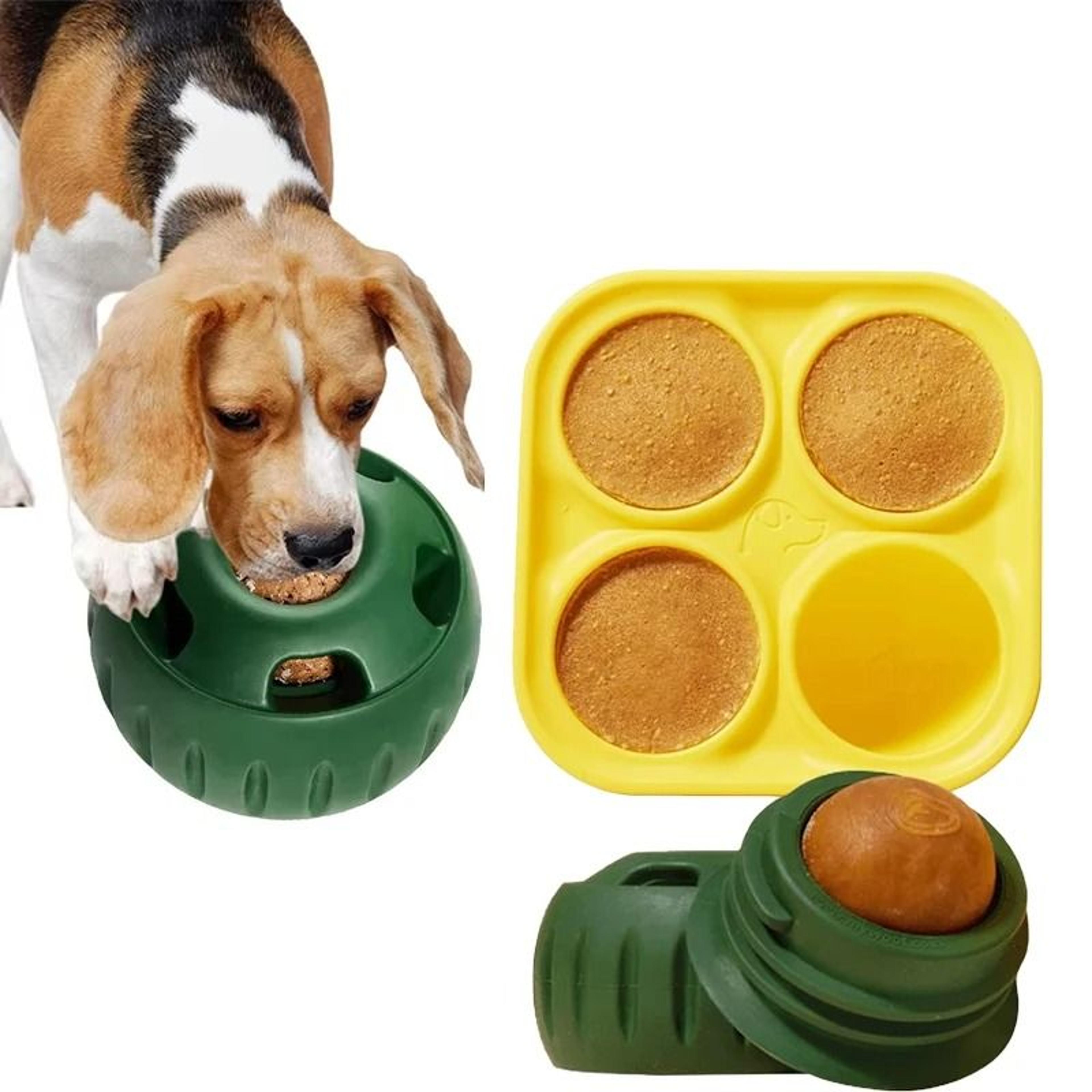 silicone dog chew toy and interactive treat mold for boredom relief