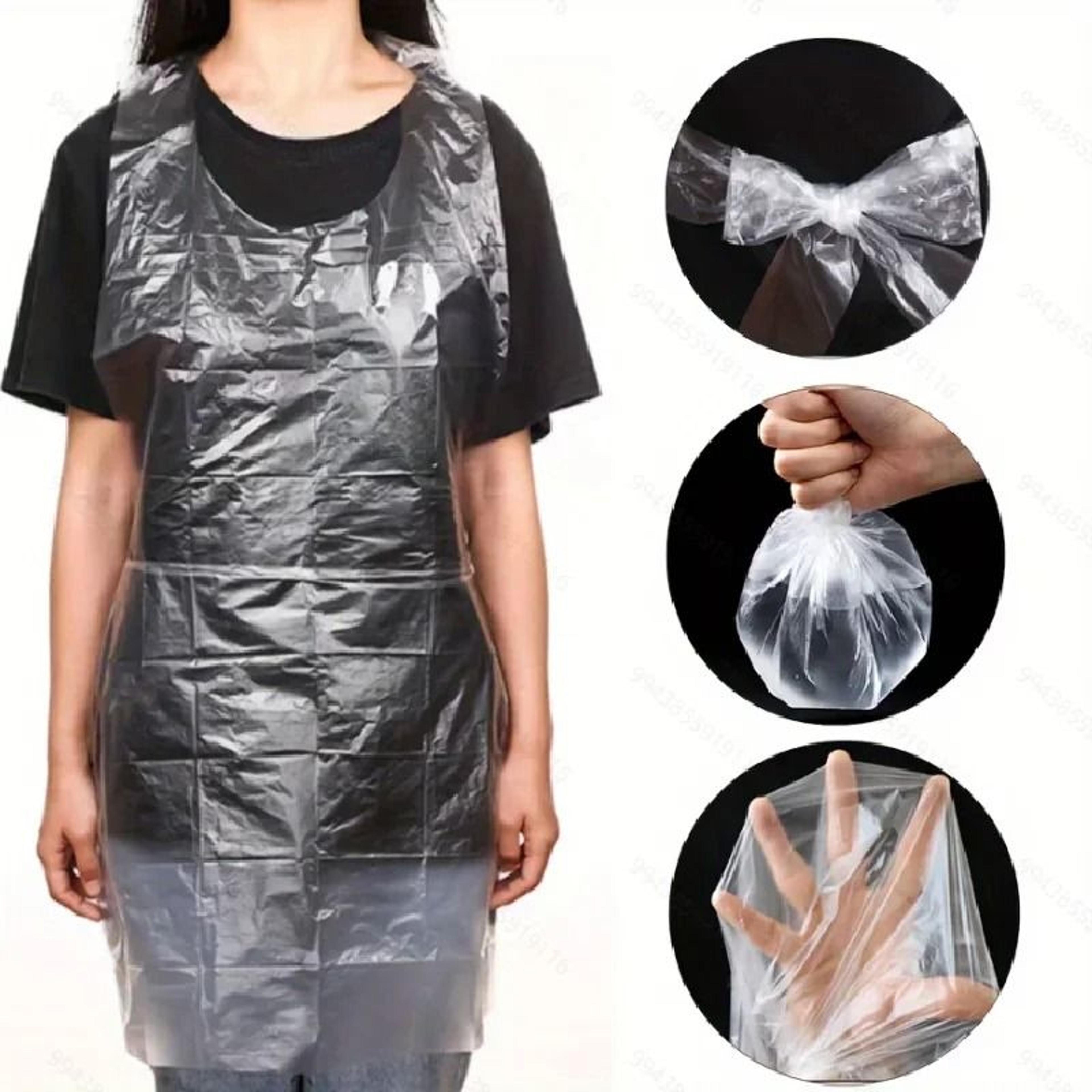 adult disposable aprons transparent waterproof clothing clean cover cape