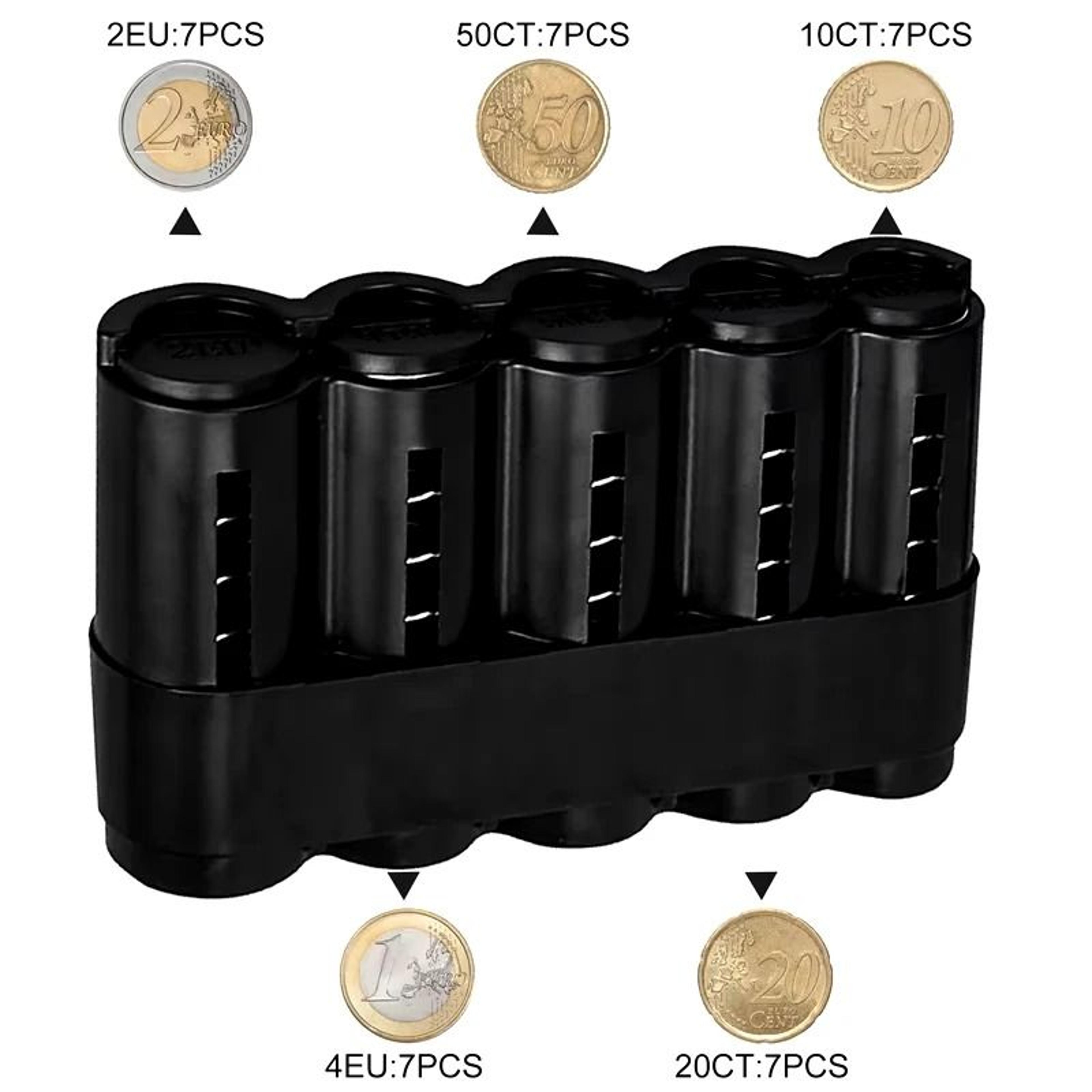 quarter euro coins purse storage box spring coin dispenser holder case