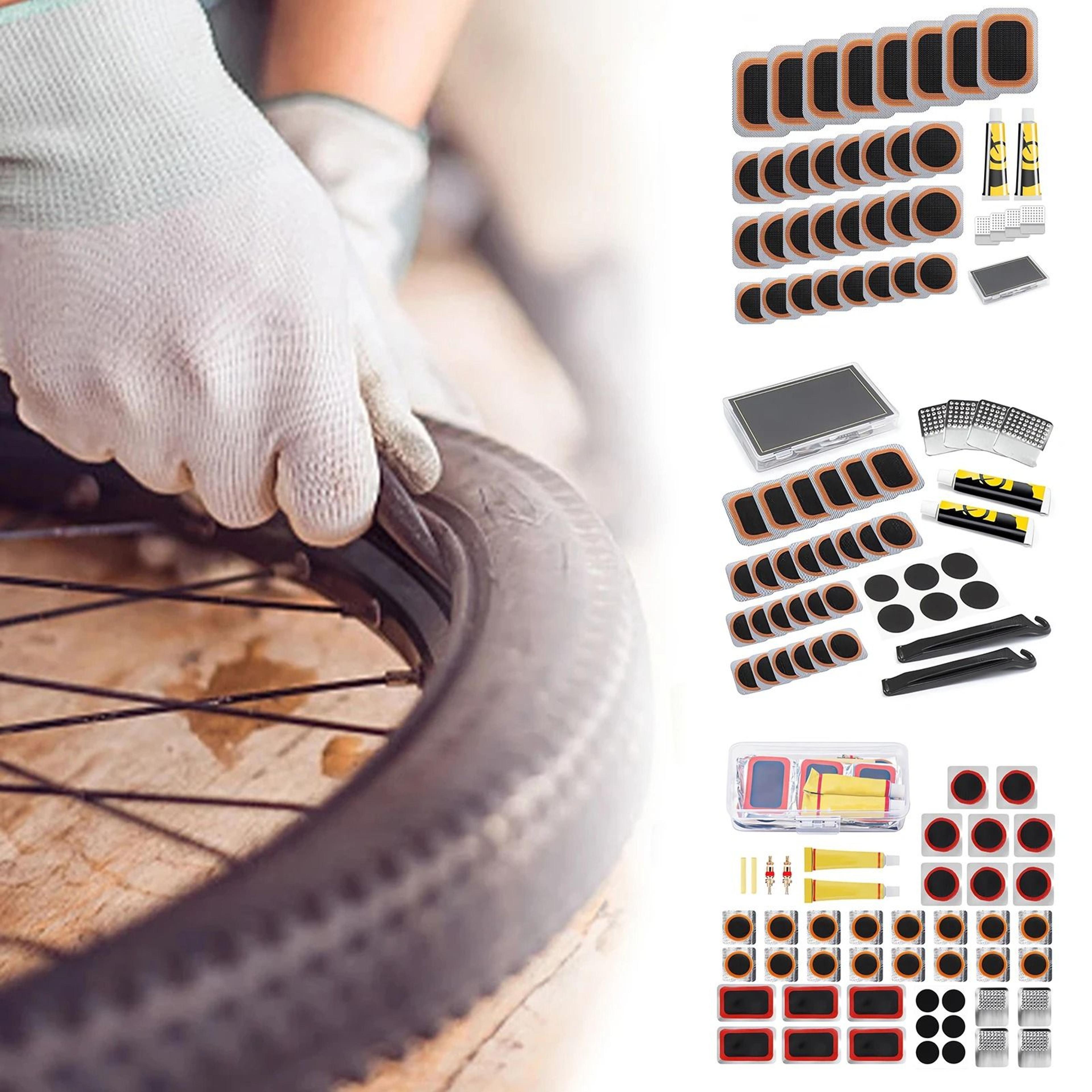 bike tire repair kit portable bicycle inner tube puncture patch set