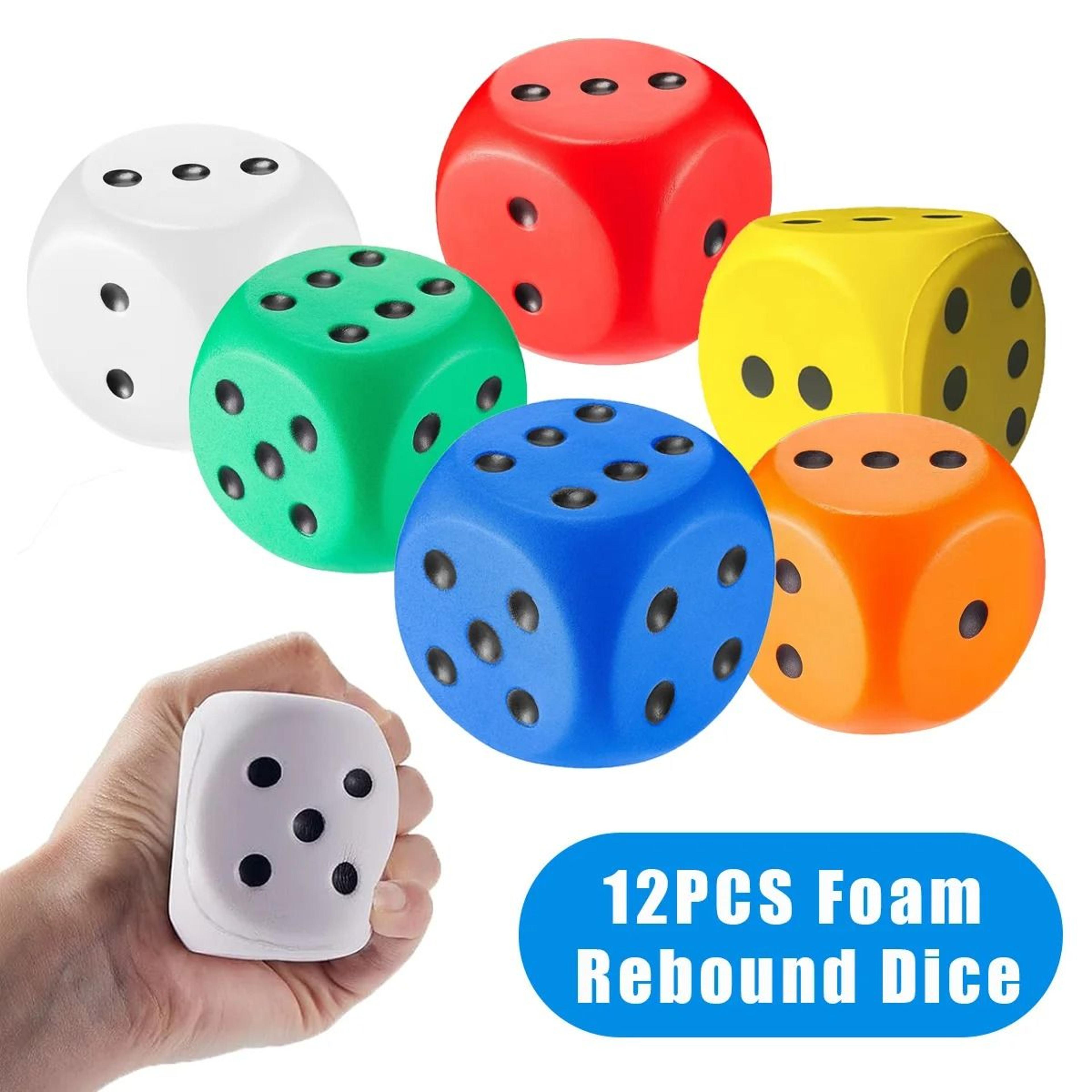 large foam dice set soft jumbo 6 sided dot rebound dice