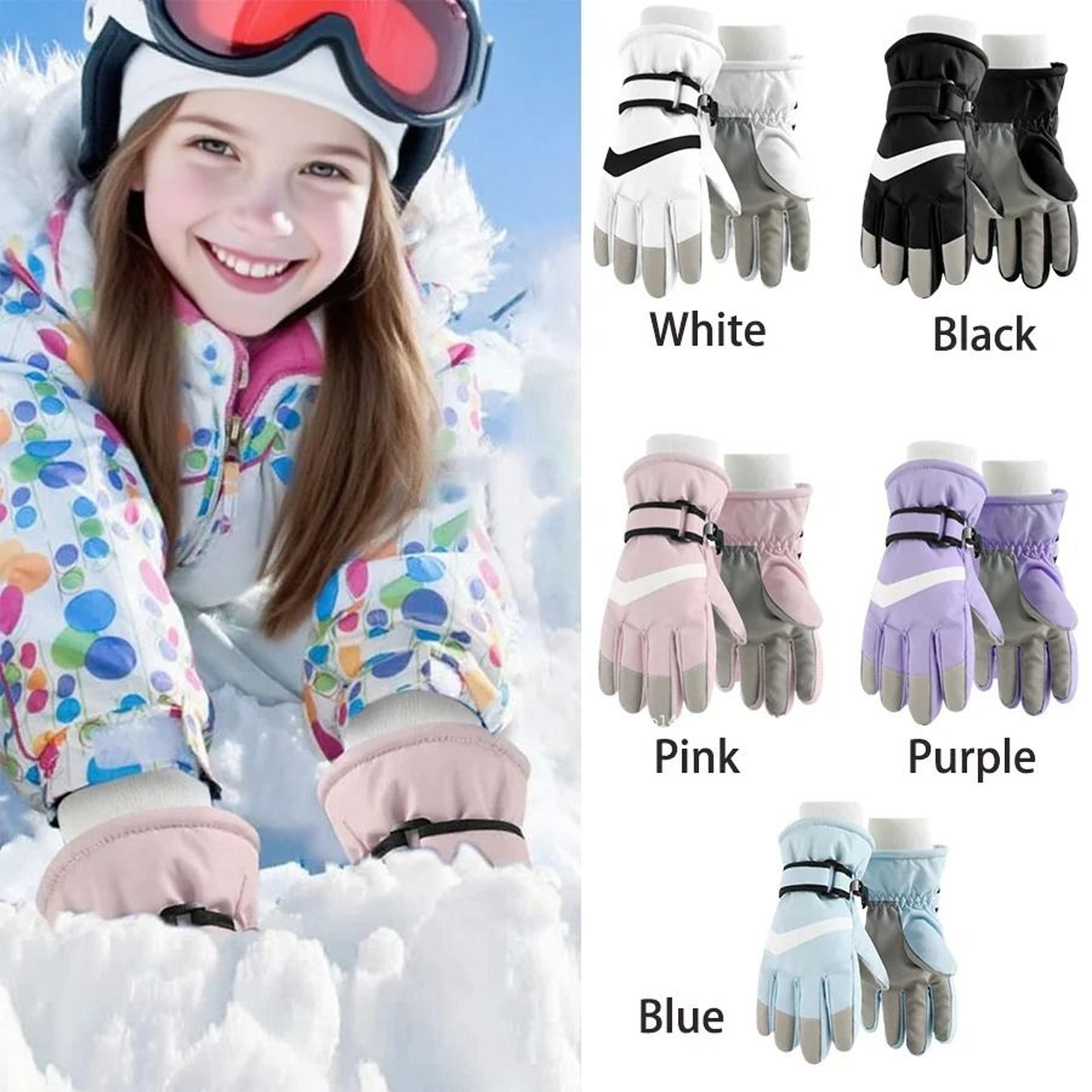 childrens winter ski gloves heavy duty warm windproof waterproof kids outdoor