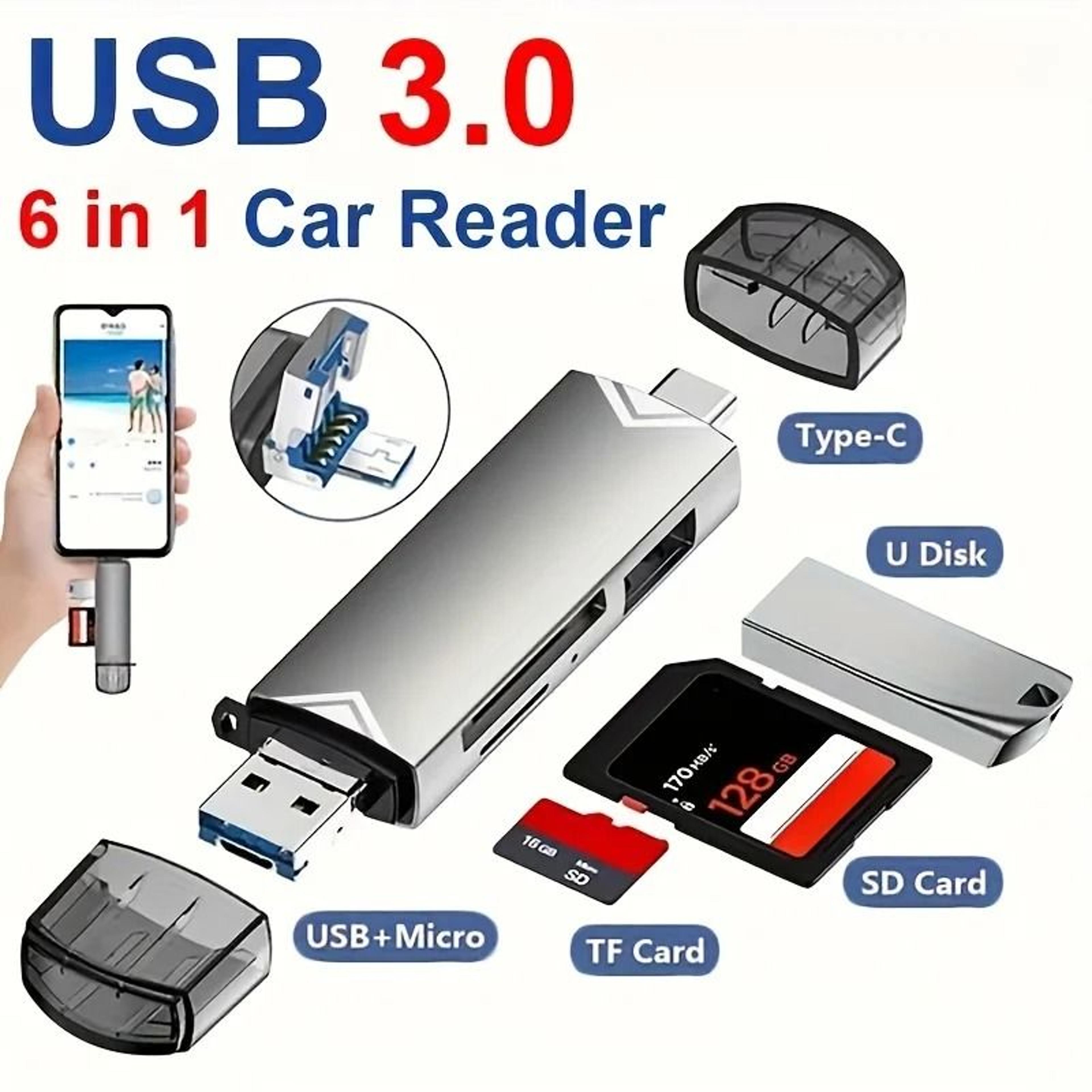 multifunction usb 3.0 memory card reader type c micro usb otg flash drive adapter