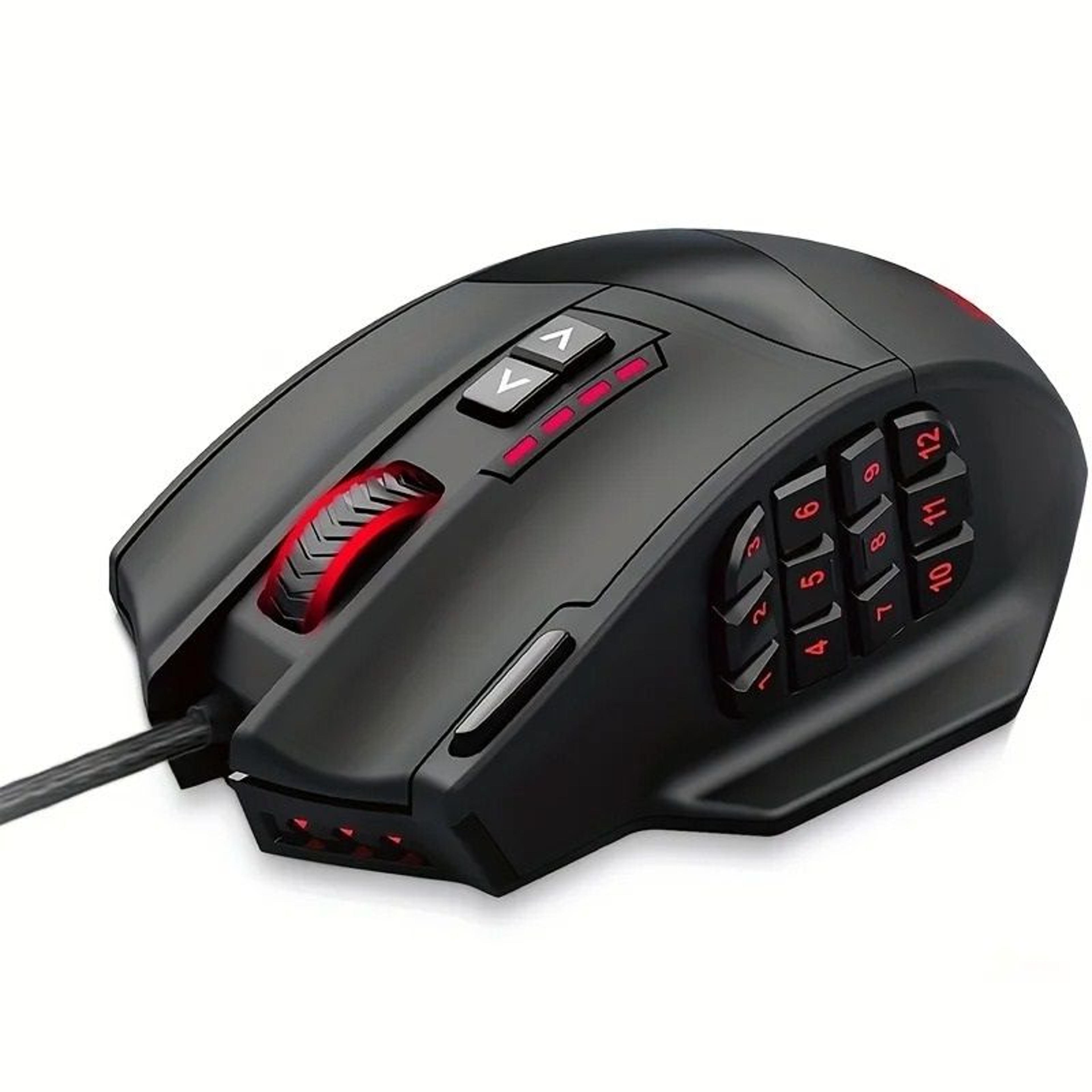 ergonomic wired gaming mouse with programmable side keys rgb lighting setup