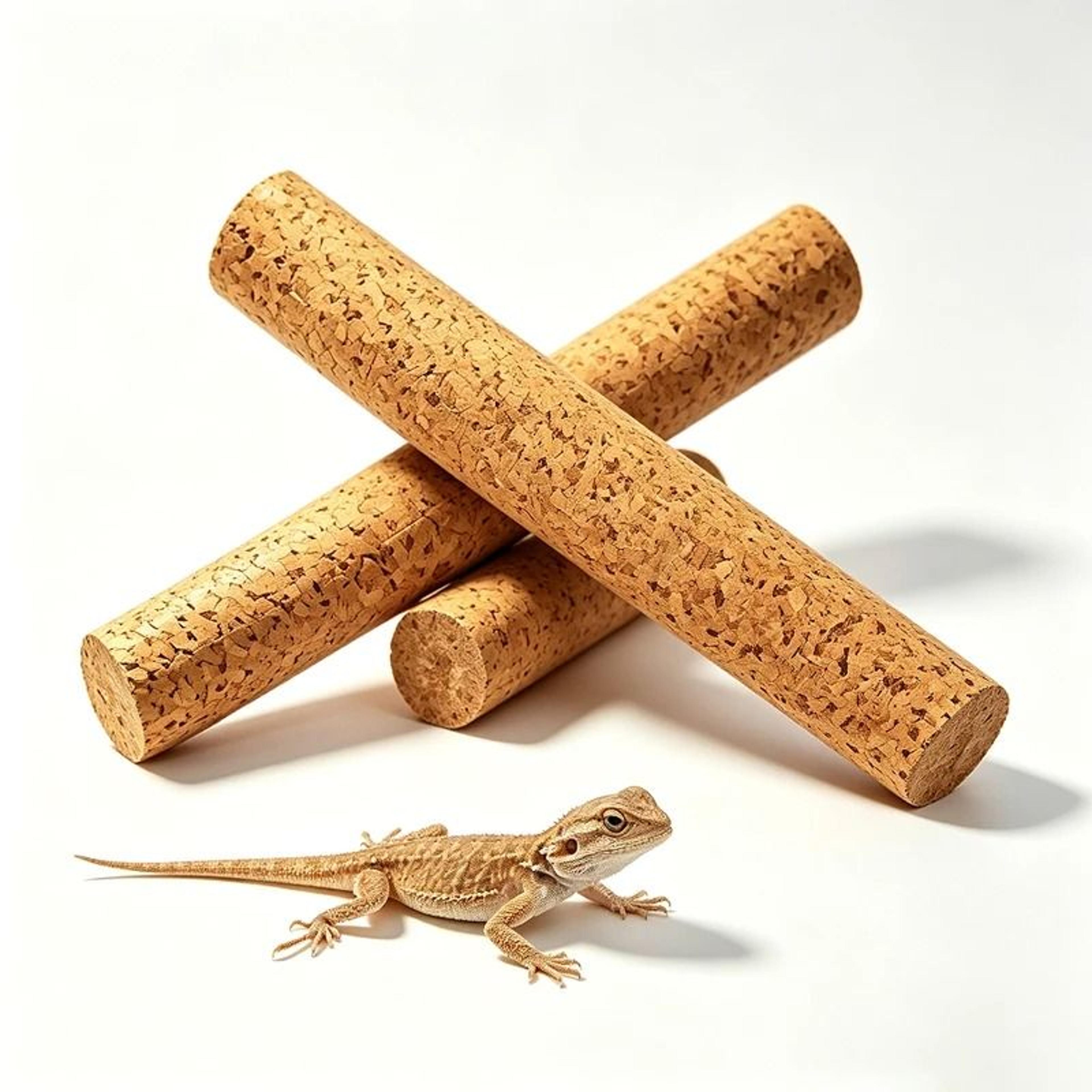 natural cork lizard climbing pole terrarium reptile branch eco friendly sport stick