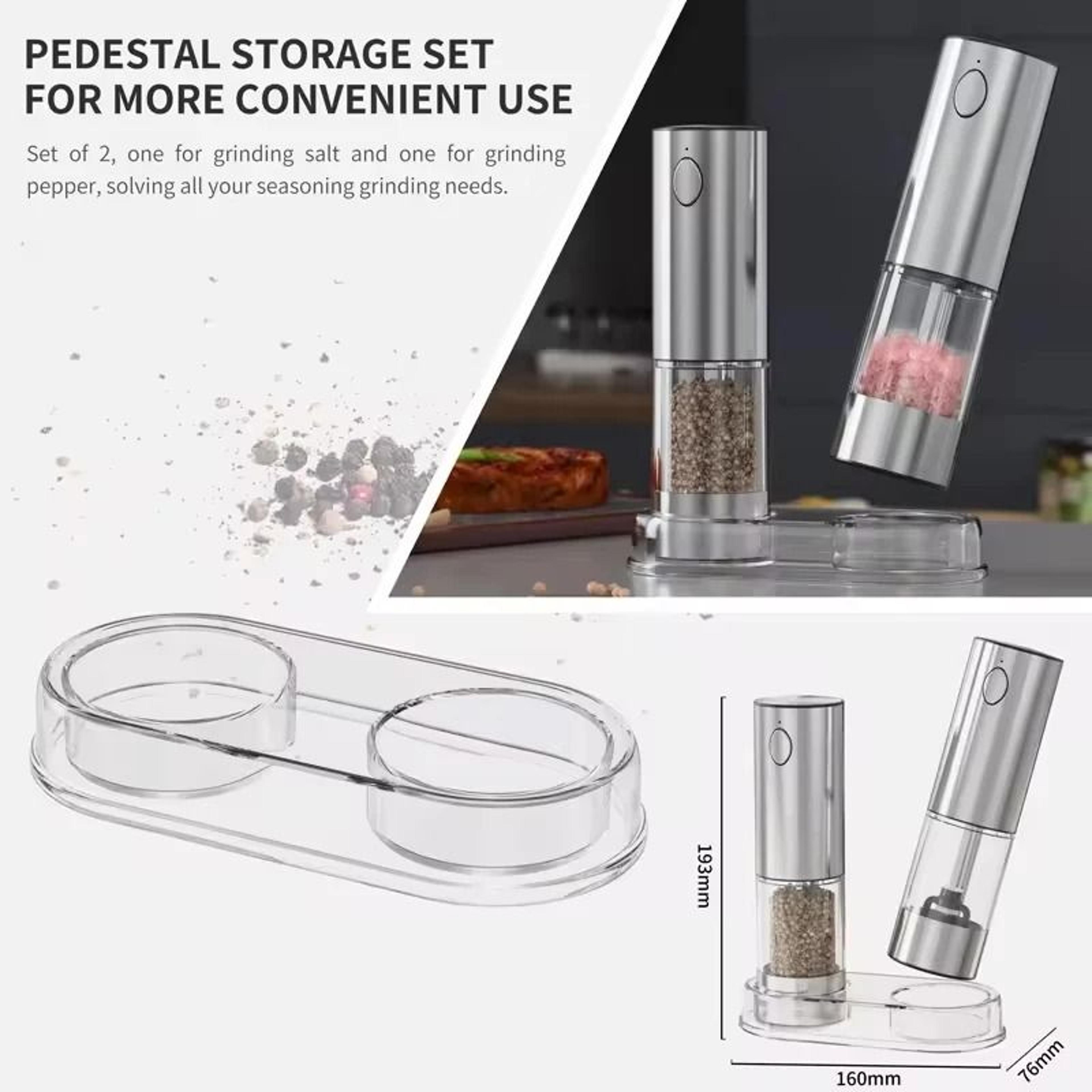 automatic electric pepper mill usb rechargeable salt and spice grinder with led light