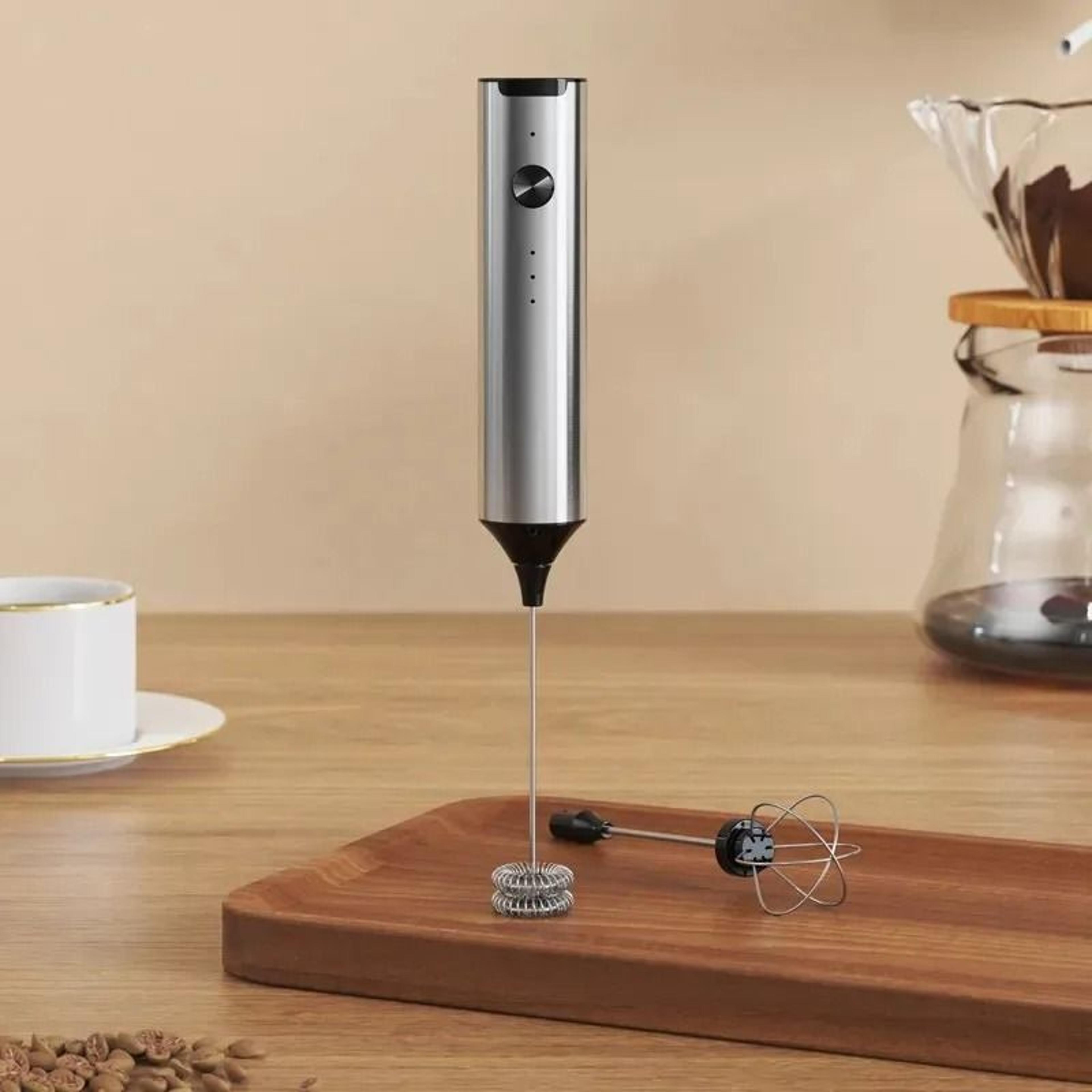cordless electric milk frother portable beverage mixer & coffee foam maker