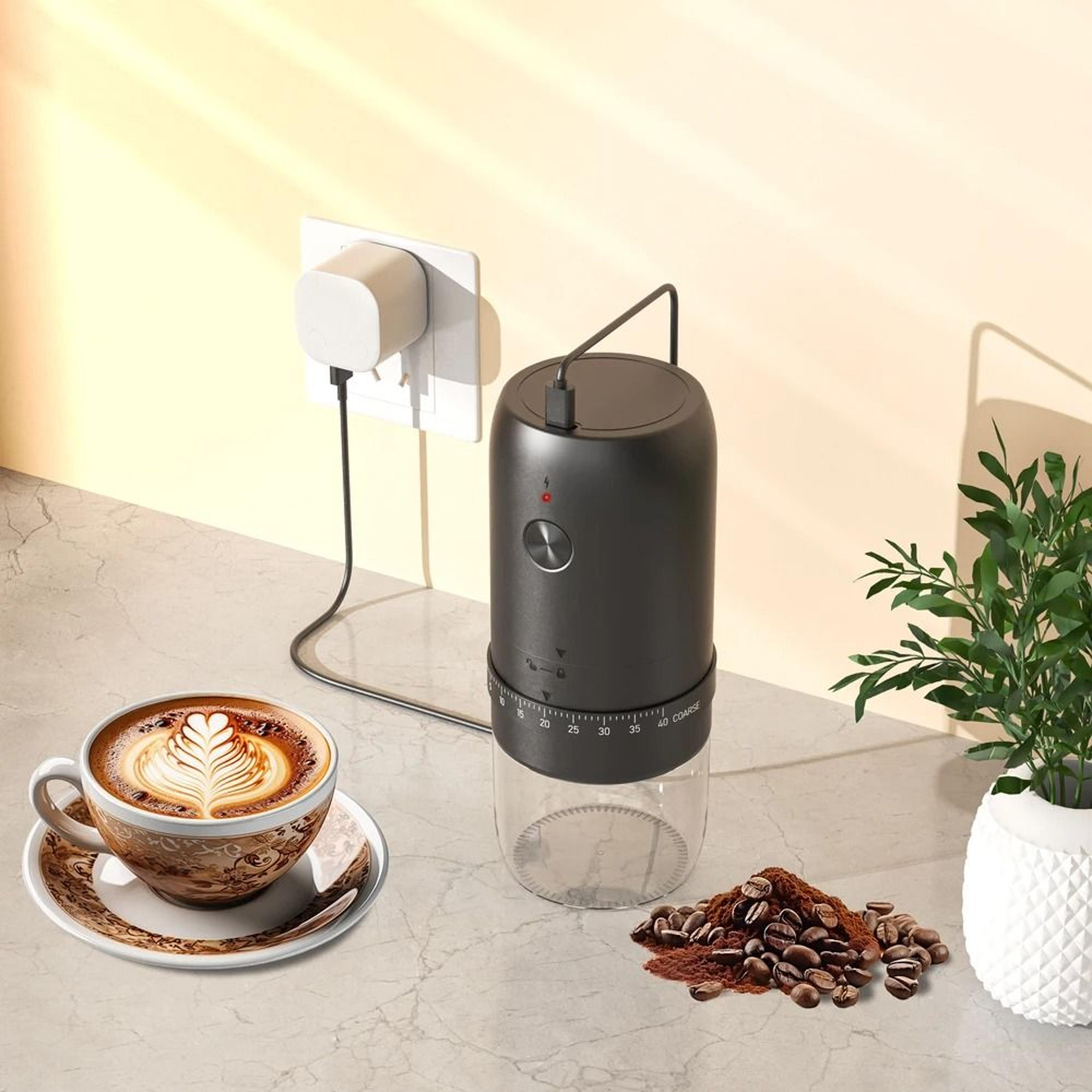 cordless electric coffee bean grinder 40 speed precision conical burr machine